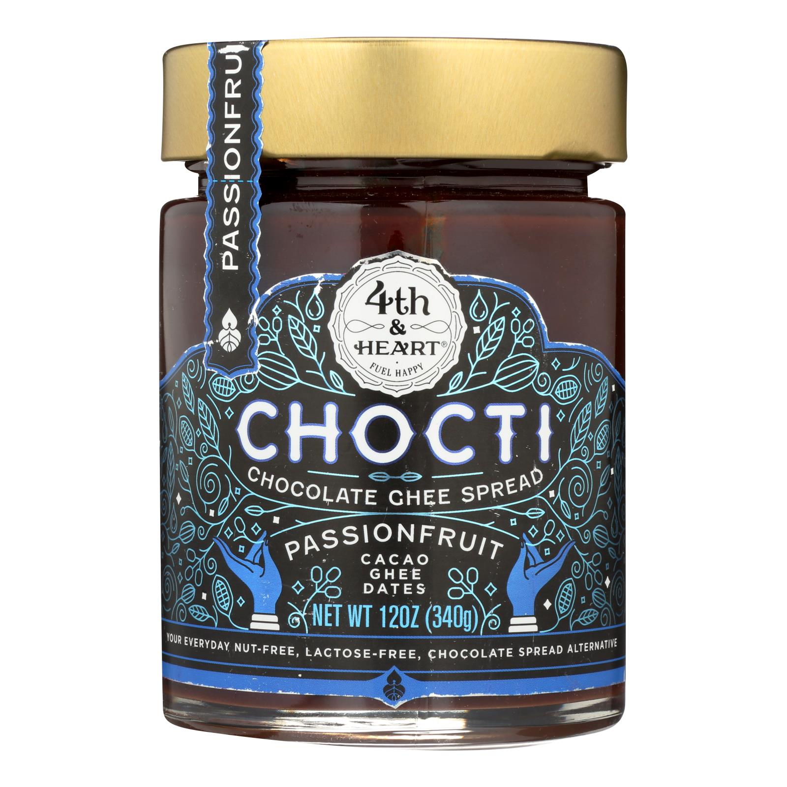 4Th & Heart Chocti Passionfruit Chocolate Ghee Spread - Case of 6 - 12 OZ