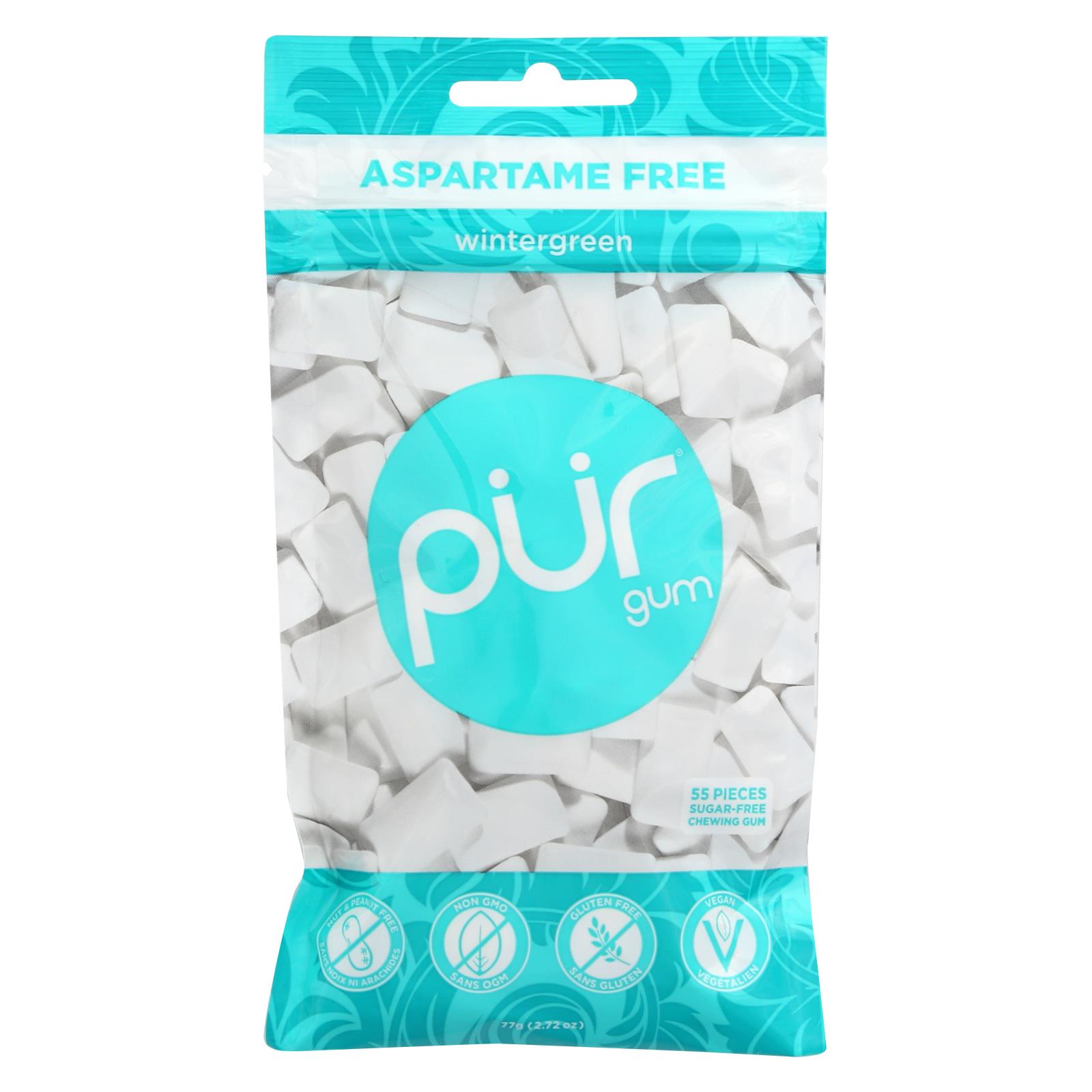 Pur Wintergreen Gum - 12개 묶음상품 - 2.72 OZ