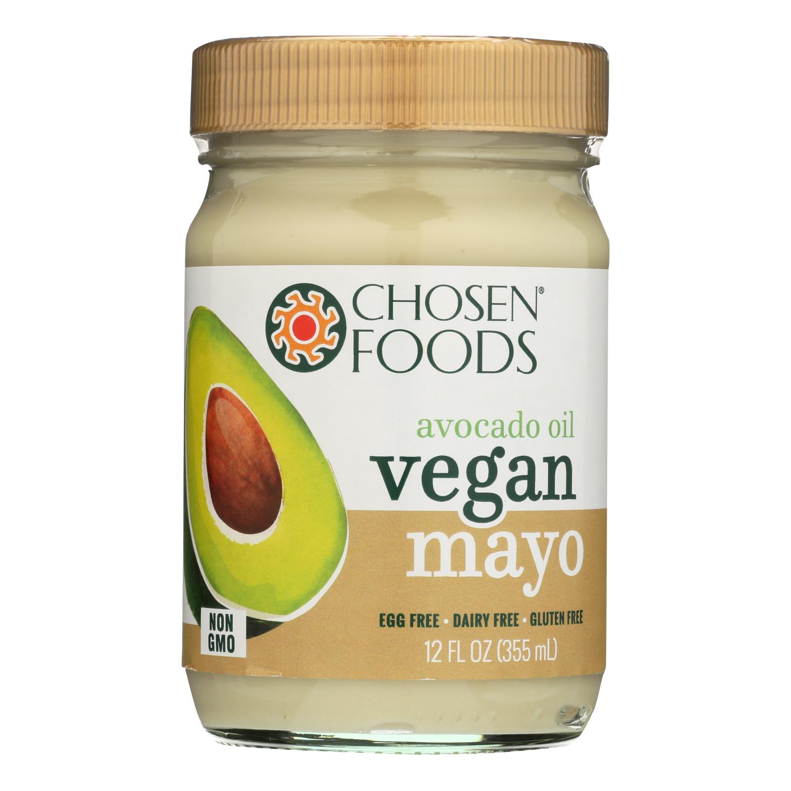 Chosen Foods - Avocado Oil Vegan Mayo - 6개 묶음상품 - 12 oz.