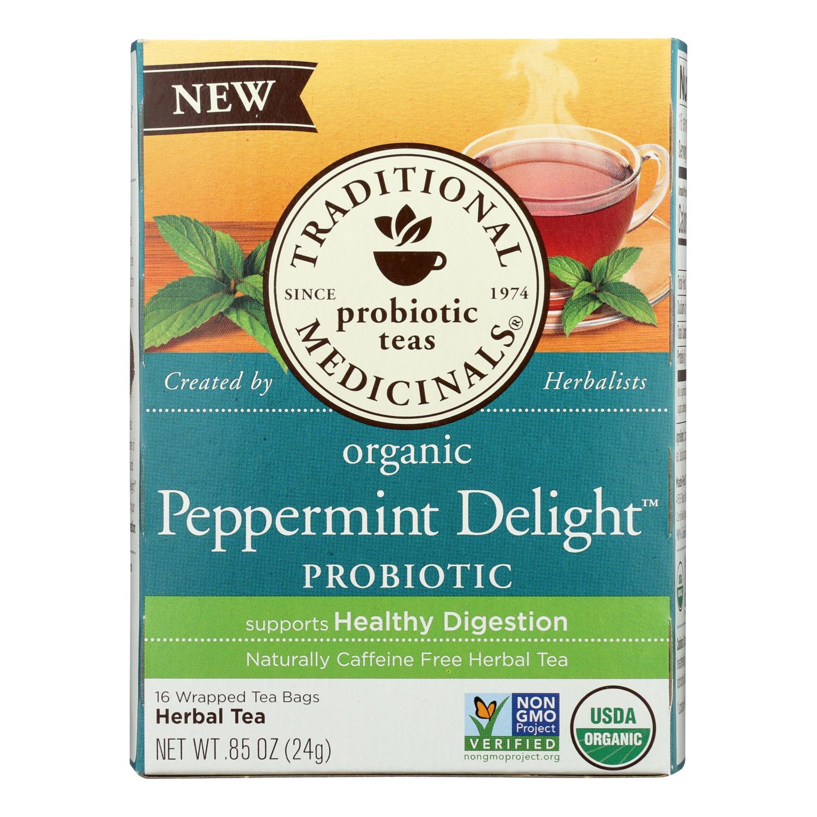 Traditional Medicinals - Probtc Tea Pprmnt Del - 6개 묶음상품 - 16 BAG