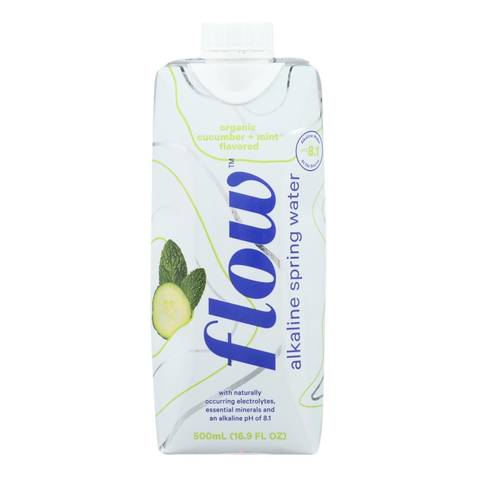 Flow - Sprg Water Alka Cuc Mint - 12개 묶음상품 - 500 ML