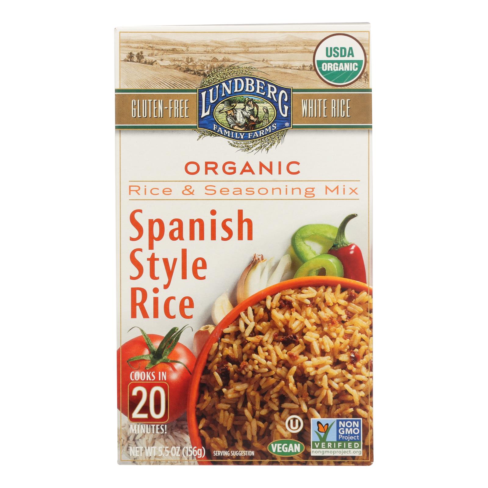 Lundberg Family Farms - Rice and Seasoning Mix - Spanish Style - 6개 묶음상품 - 5.50 oz.