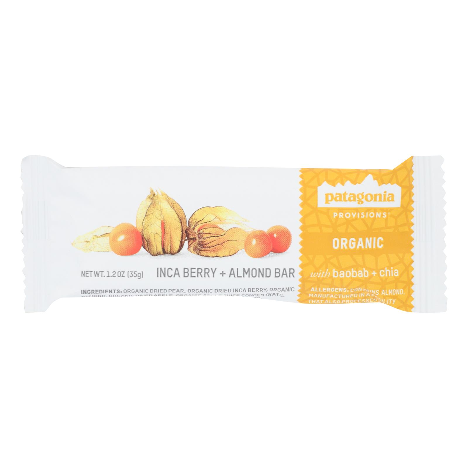 Patagonia - Bar Inca Berry Almond - 12개 묶음상품 - 1.2 OZ