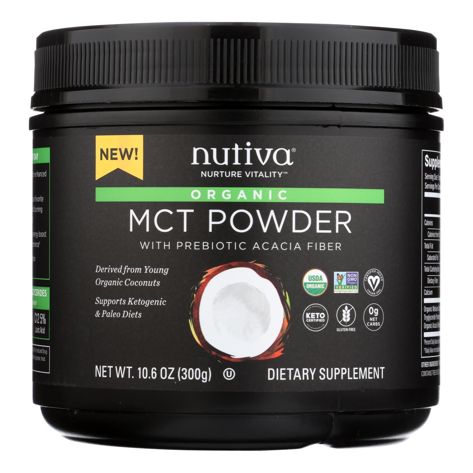 Nutiva - Powder Mct - 1 Each - 10.6 OZ