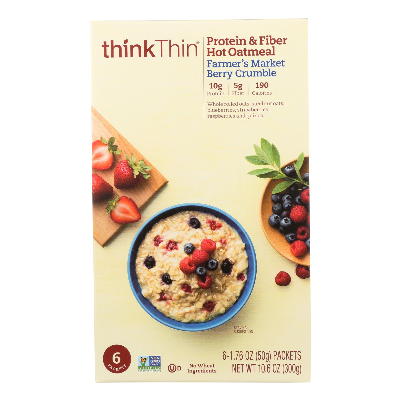 Thinkthin Berry Crumble Oatmeal - 6개 묶음상품 - 10.6 OZ