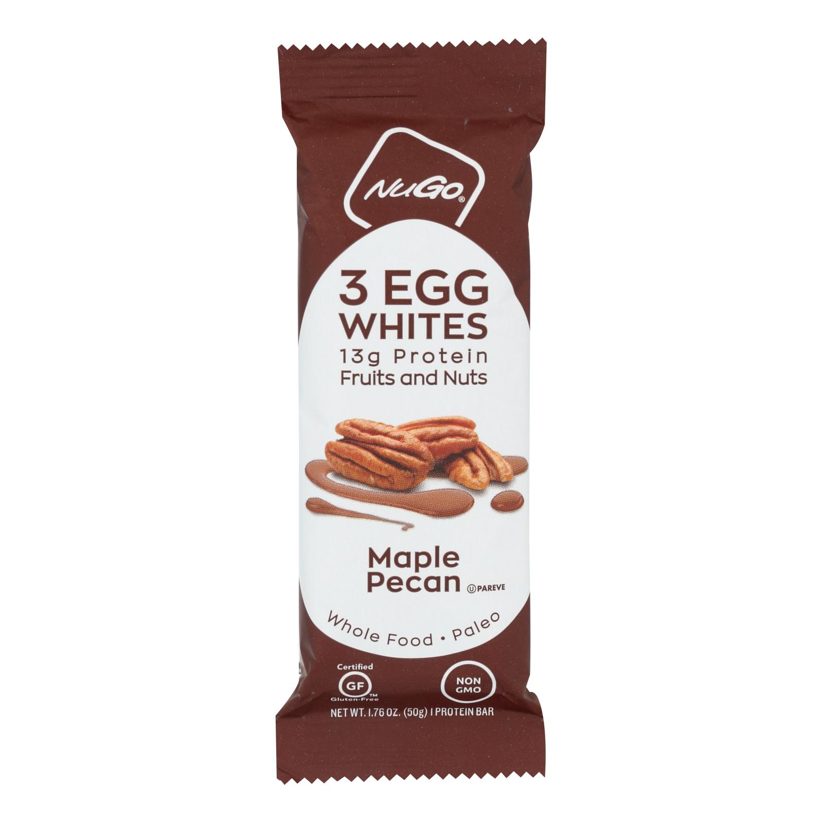 Nugo Nutrition Bar - Bar Egg Wht Maple Pecan - Case of 12 - 1.76 OZ