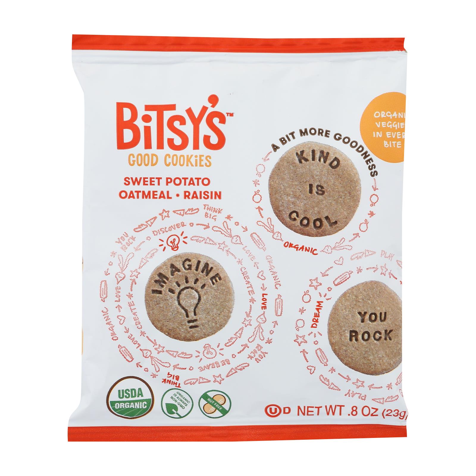 Bitsys Brainfood - Cookie Sweet Pot Oatmeal Rsn - Case of 6 - 5/.8 OZ