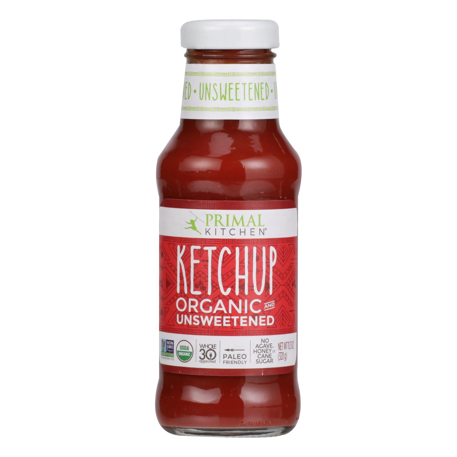 Primal Kitchen Organic And Unsweetened Ketchup - 12개 묶음상품 - 11.3 OZ