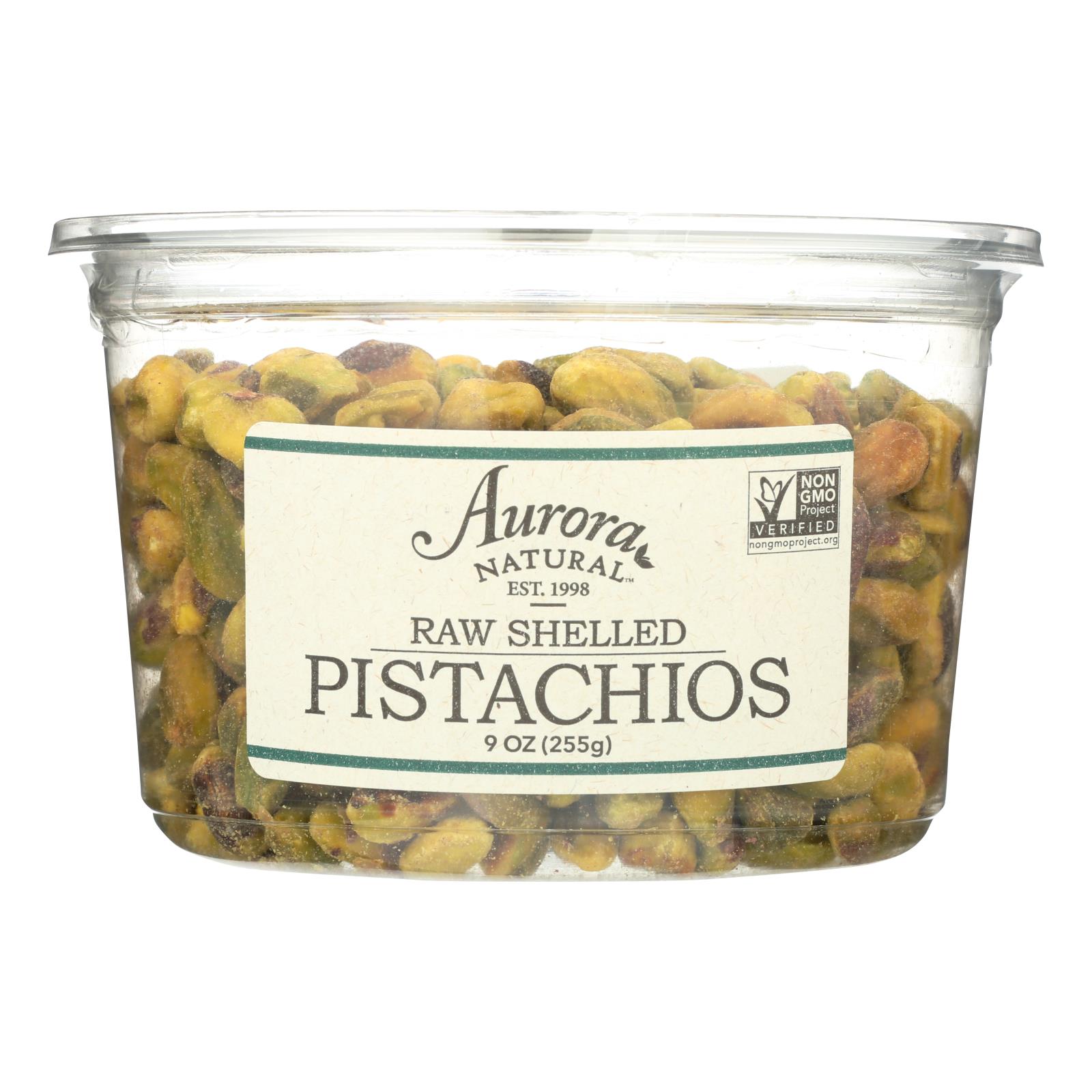 Aurora Natural Products - Raw Shelled Pistachios - 12개 묶음상품 - 9 oz.