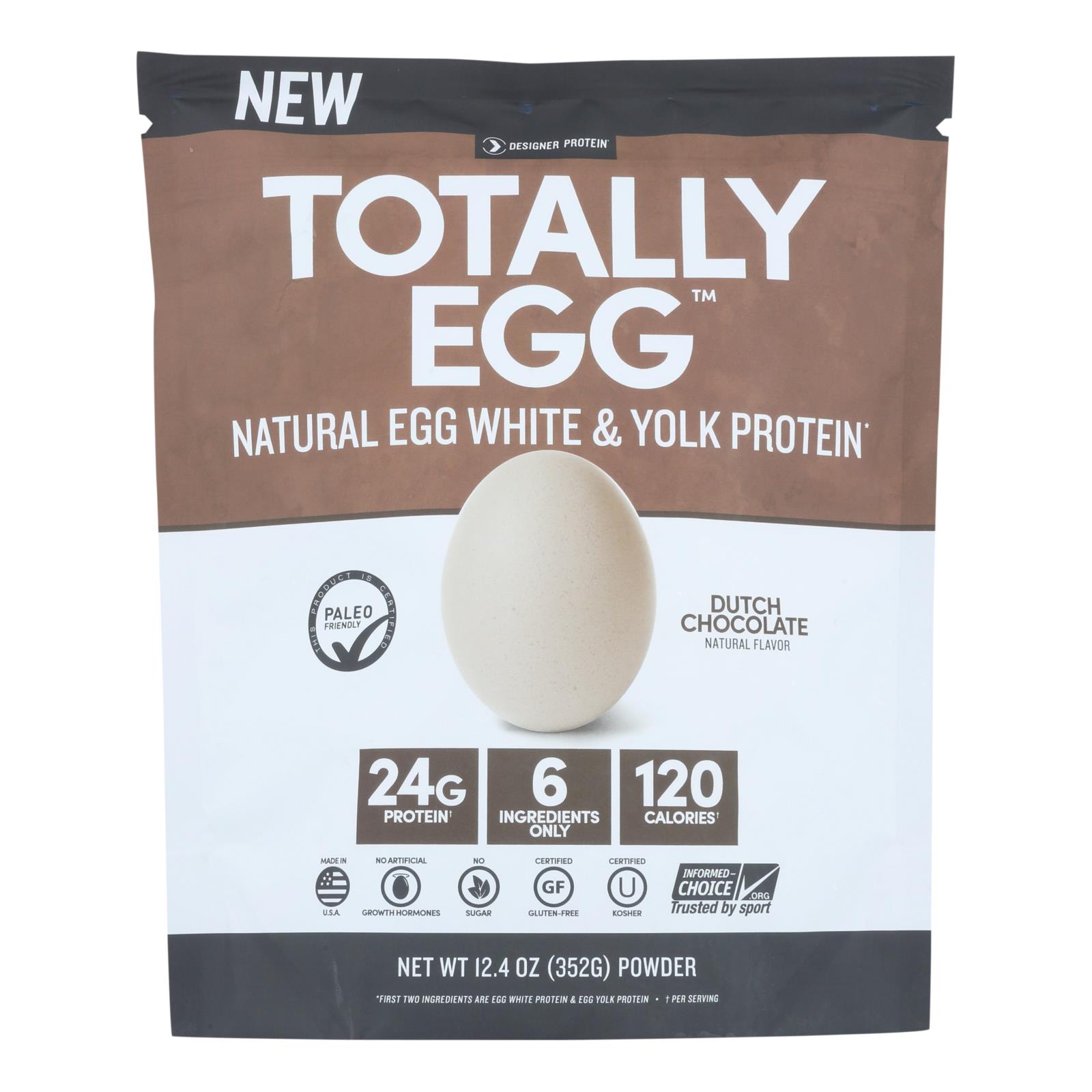 Designer Whey - Totlly Egg Prot Dtch Chocolate - 12.4 OZ