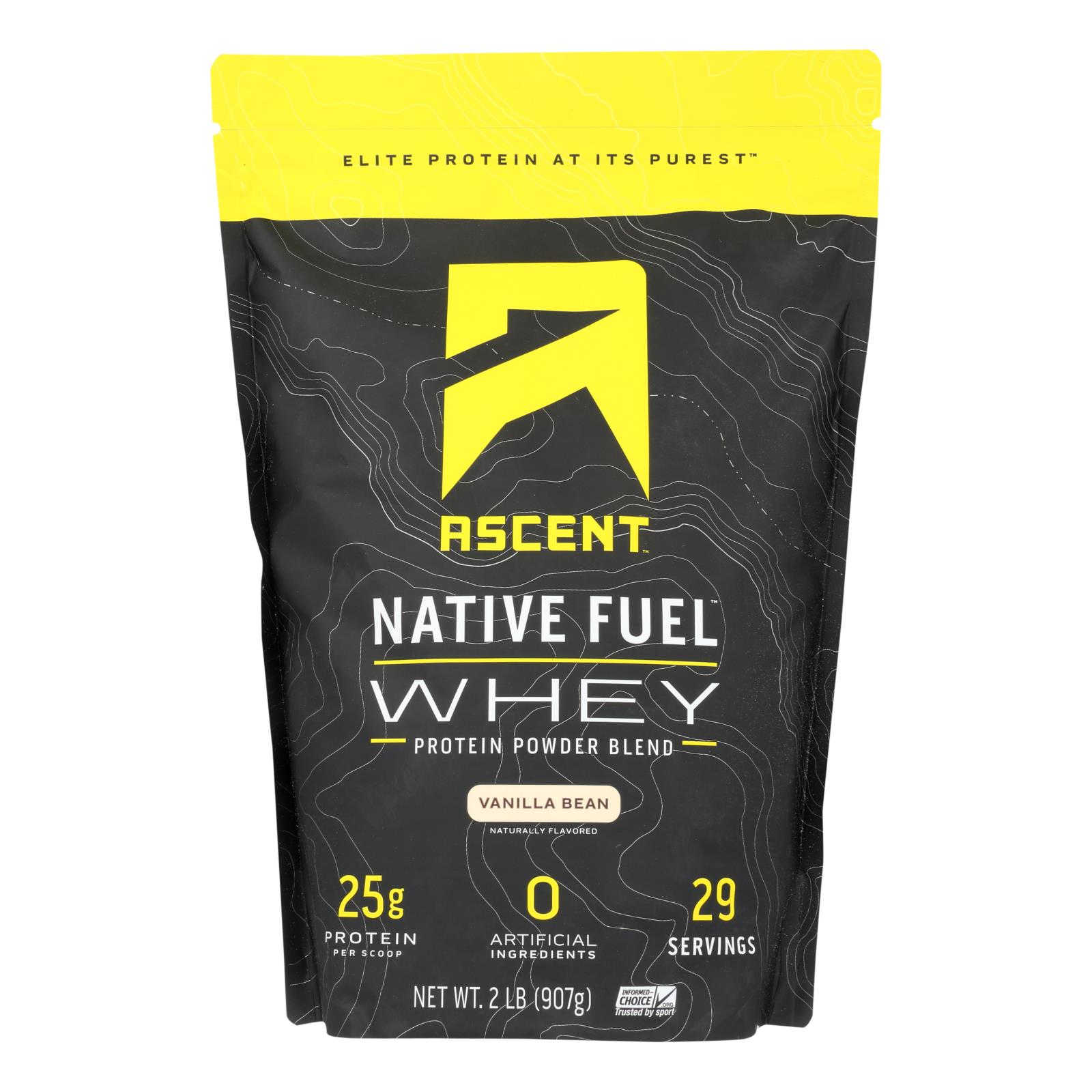Ascent Native Fuel Vanilla Bean Whey Protein Powder Blend Vanilla Bean - 1 Each - 2 LB