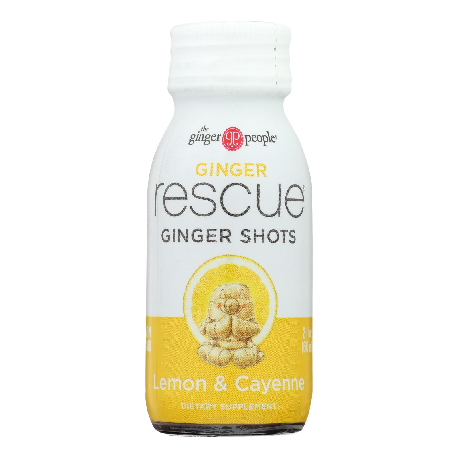 Ginger People - Ginger Shot Rescue Lemon Cynn - 12개 묶음상품 - 2 FZ