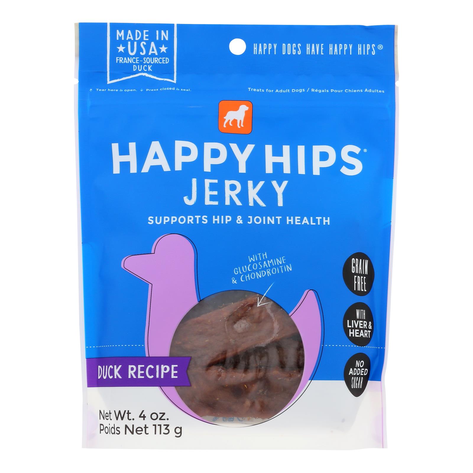 Happy Hips - Jerky Green Free Duck - 12개 묶음상품 - 4 OZ