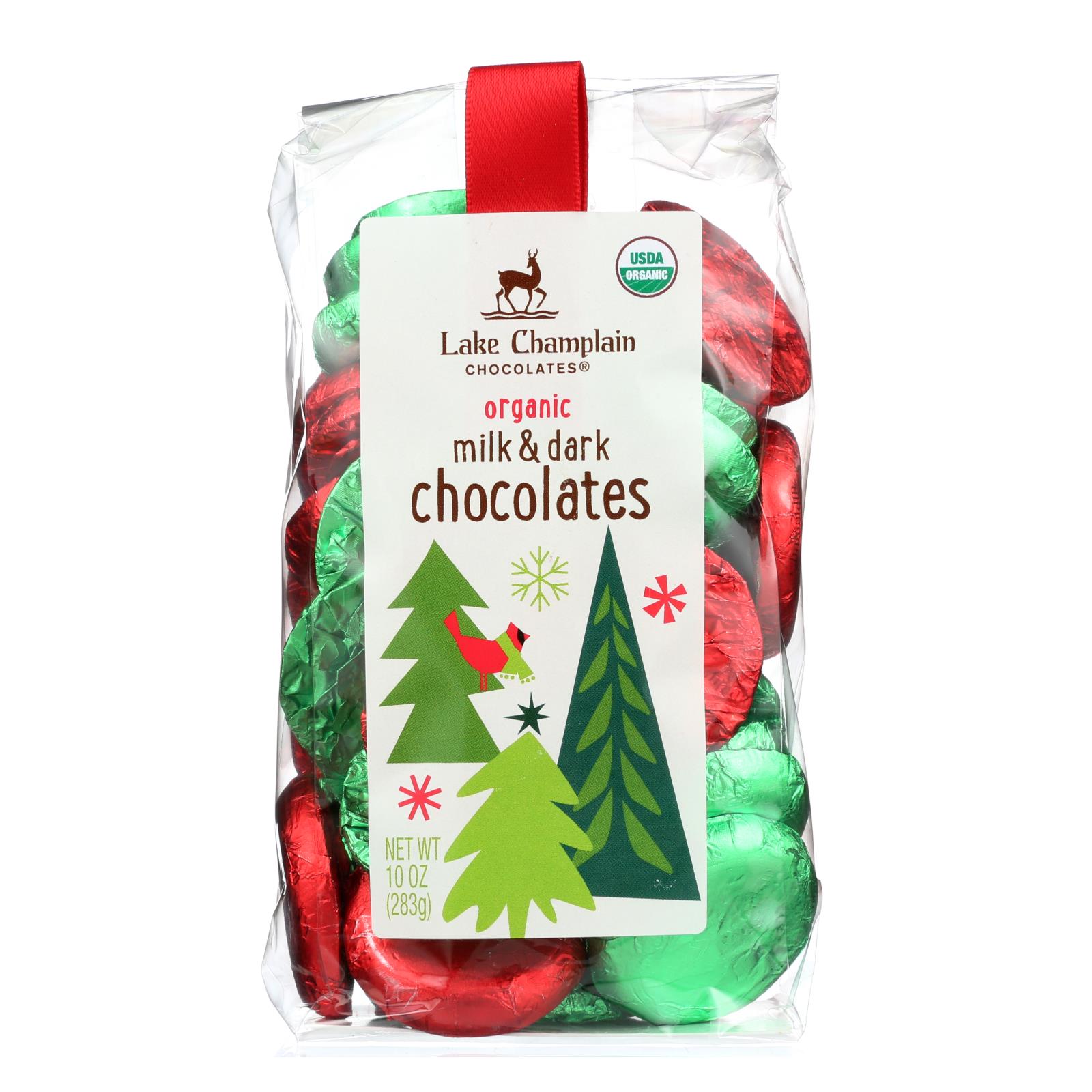 Lake Champlain Chocolates Organic Milk & Dark Chocolates - 12개 묶음상품 - 10 OZ