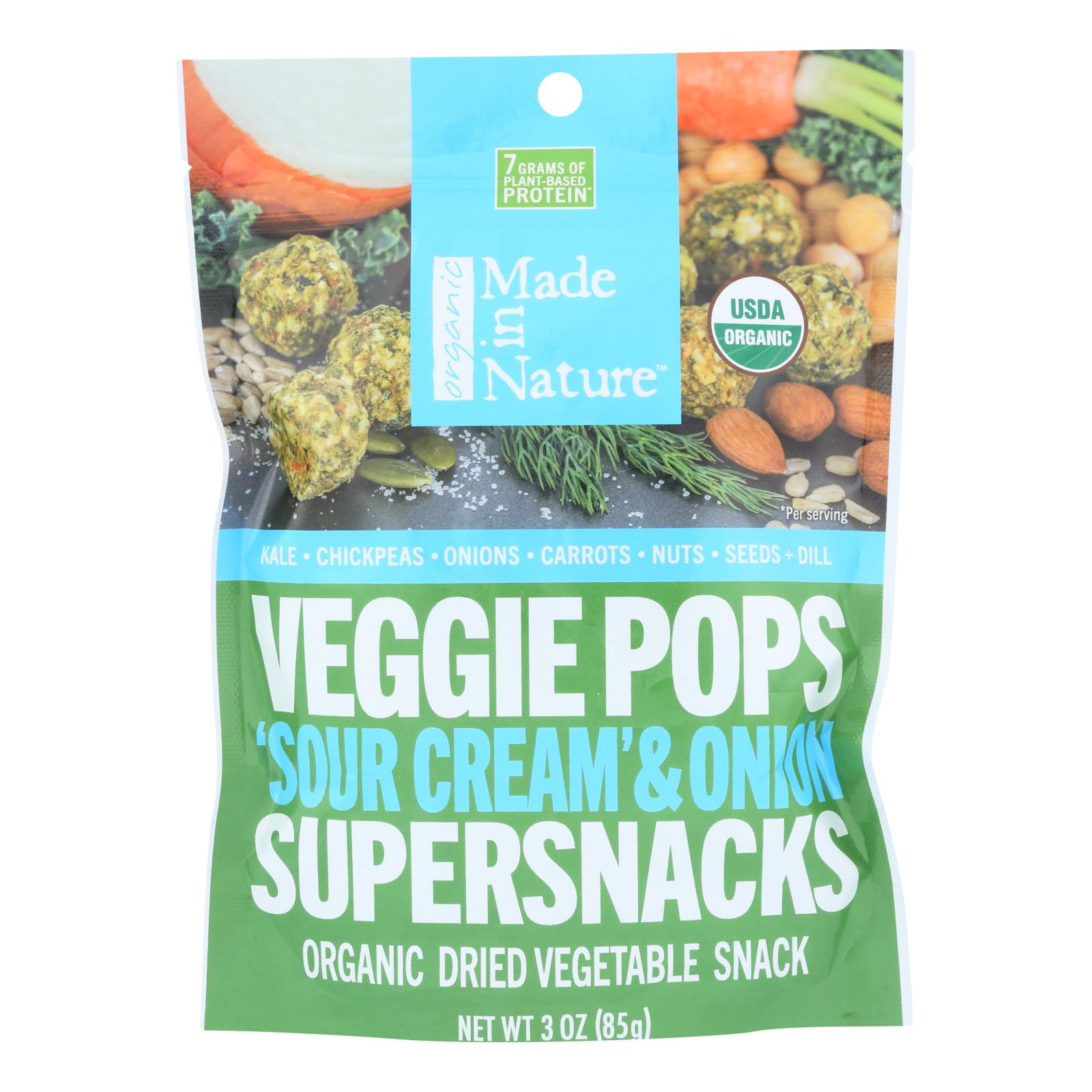 Made In Nature - Veggie Pops Sr Cream Onion - 6개 묶음상품 - 3 OZ