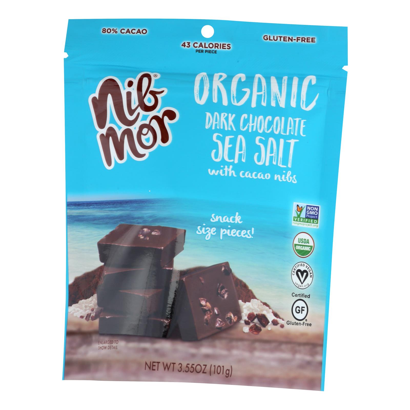 Nibmor - Dark Chocolate S Salt 80% - Case of 6 - 3.55 OZ