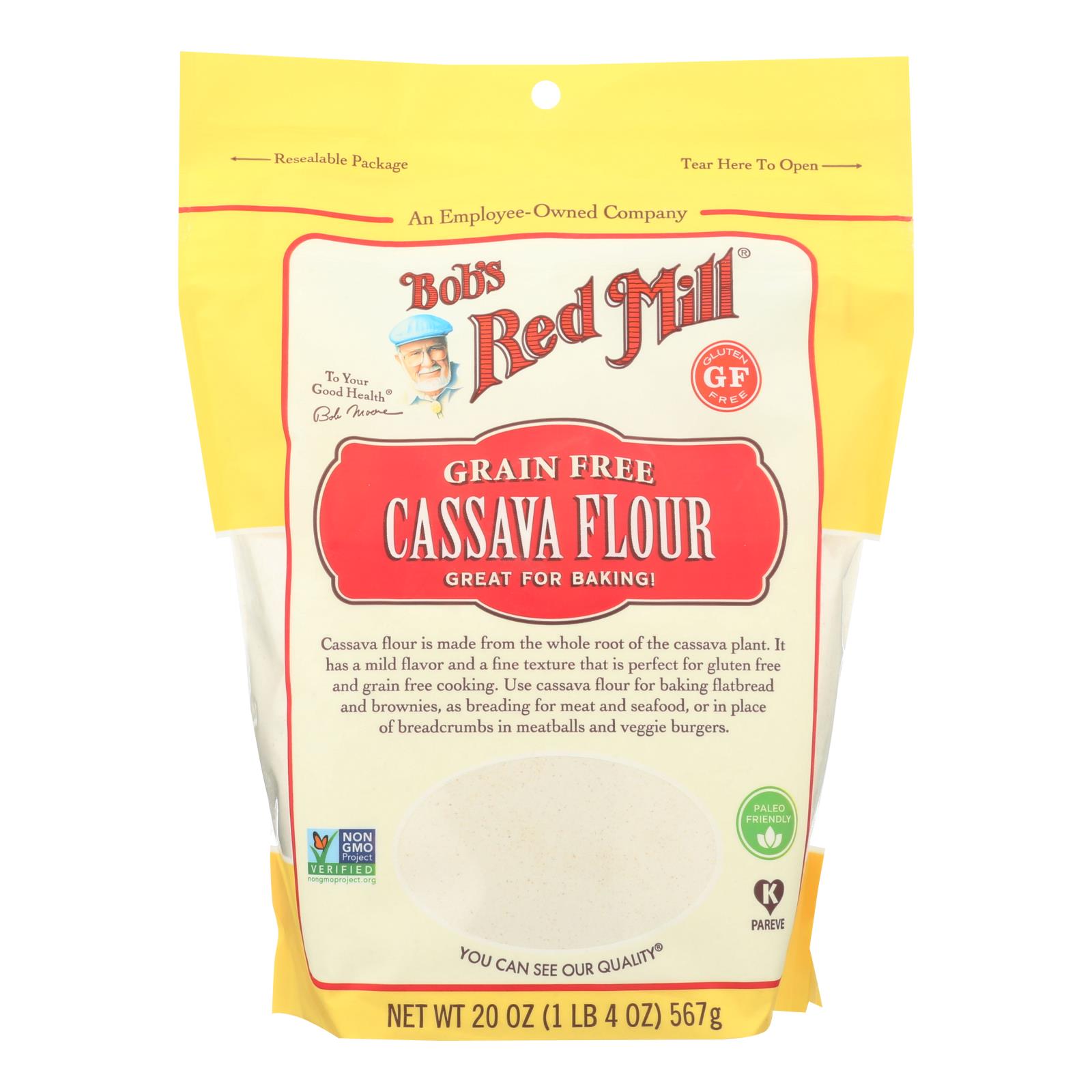 Bob's Red Mill Grain Free Cassava Flour - 4개 묶음상품 - 20 OZ