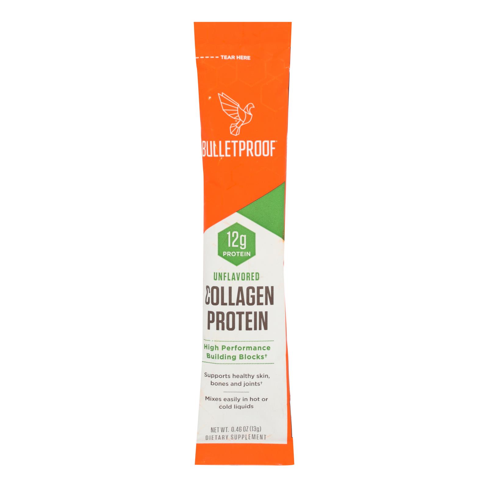 Bulletproof - Cllgn Protein Unflvrd Go Pack - Case of 15 - 0.46 OZ