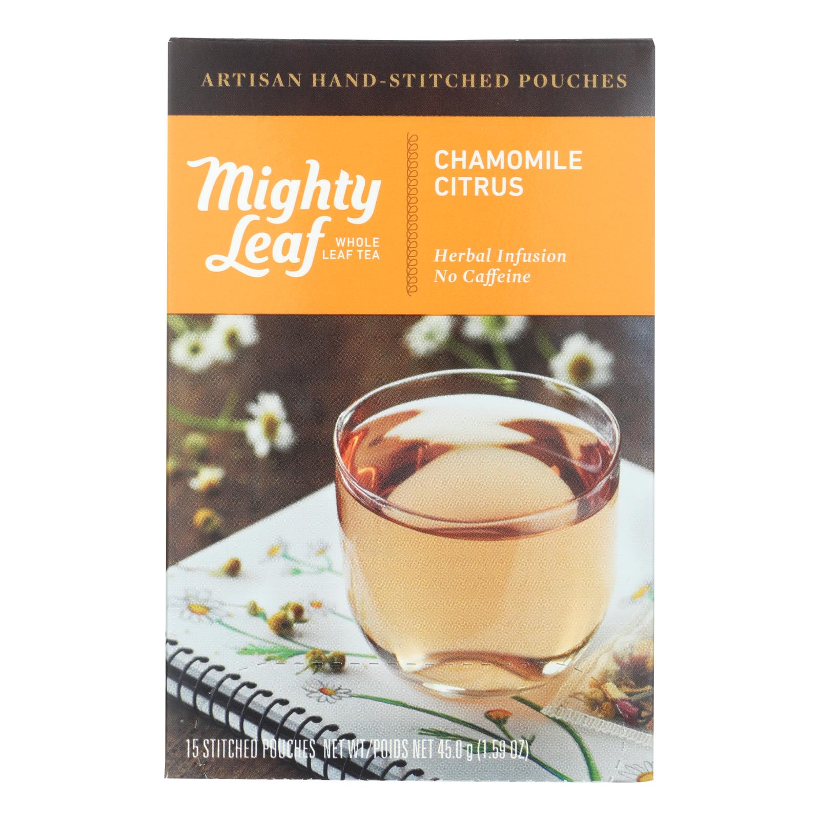 Mighty Leaf Tea - Tea Hbal Cham Ctrus Stchd - 6개 묶음상품 - 15 BAG