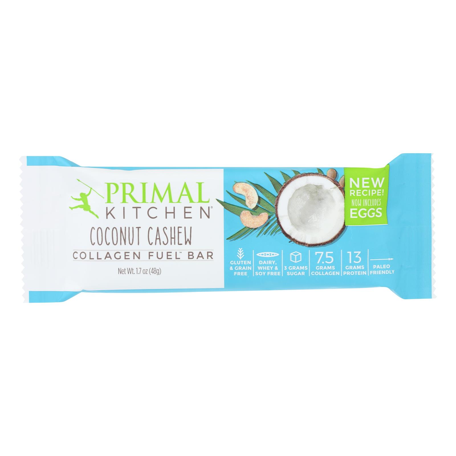 Primal Kitchen Nutrition Bar, Macadamia Cashew Coconut Bar - Case of 12 - 1.7 OZ