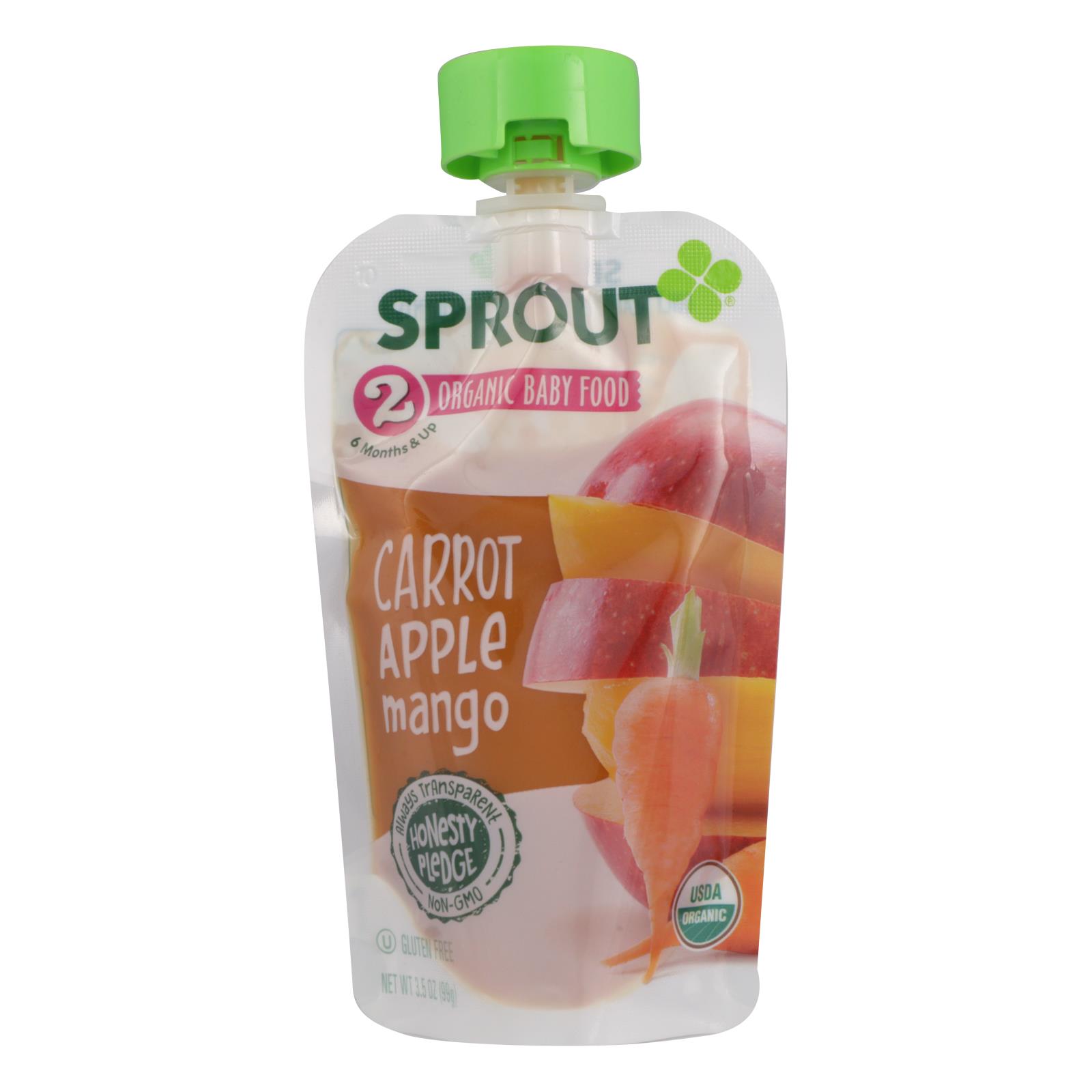 Sprout Foods Inc - Baby Food Carot Apl&mngo - Case of 12 - 3.5 OZ