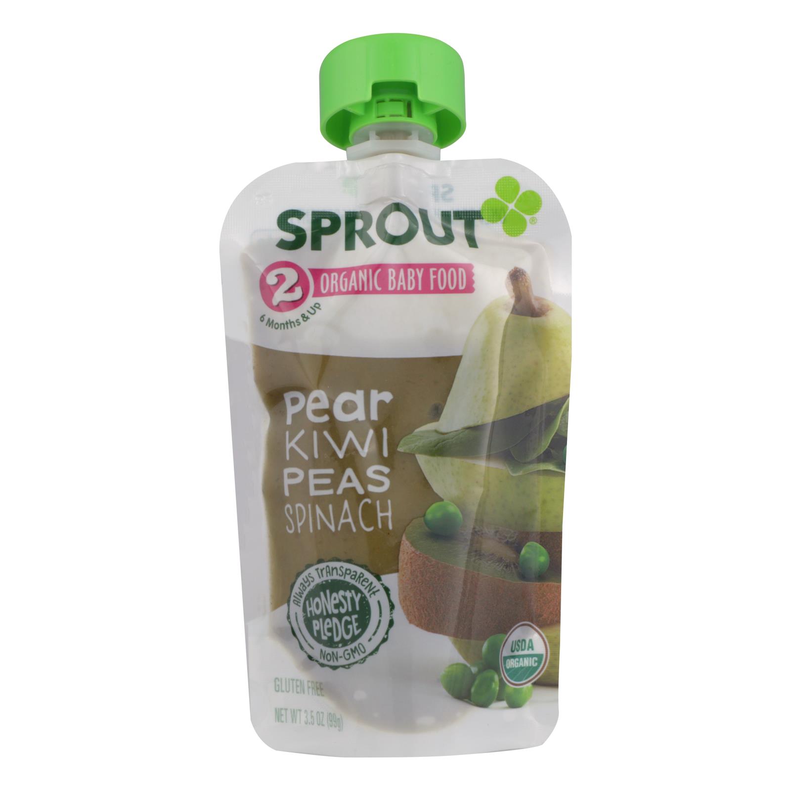 Sprout Foods Inc - Baby Food Pear Kiw Spnch - Case of 12 - 3.5 OZ