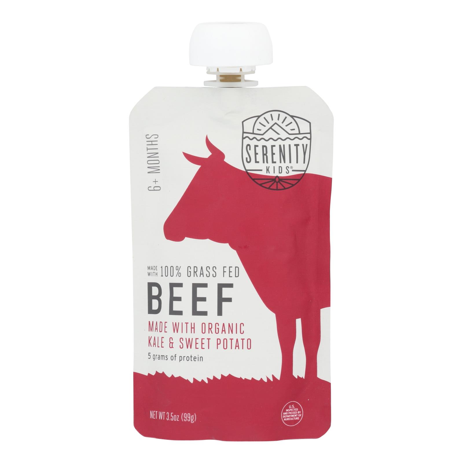 Serenity Kids Llc - Pouch Beef Kale S Pot - 6개 묶음상품 - 3.5 OZ