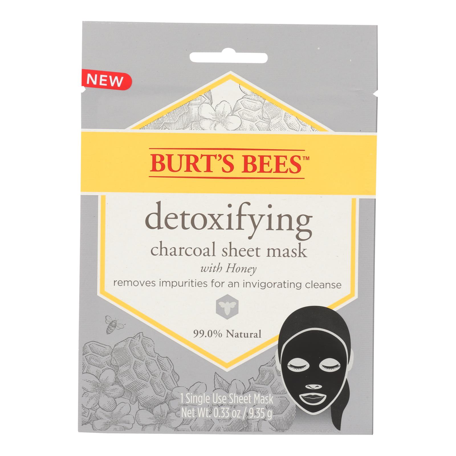 Burts Bees - Face Sheet Dtoxyfyng Mask - 6개 묶음상품 - .33 OZ