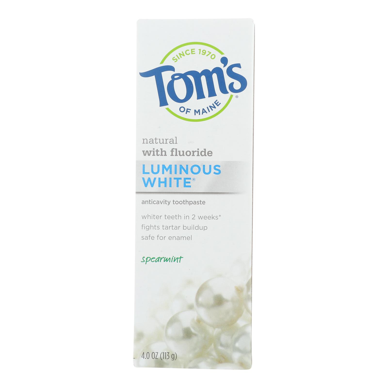 Tom's Of Maine - Tp Luminous Spearmint - 6개 묶음상품 - 4 OZ