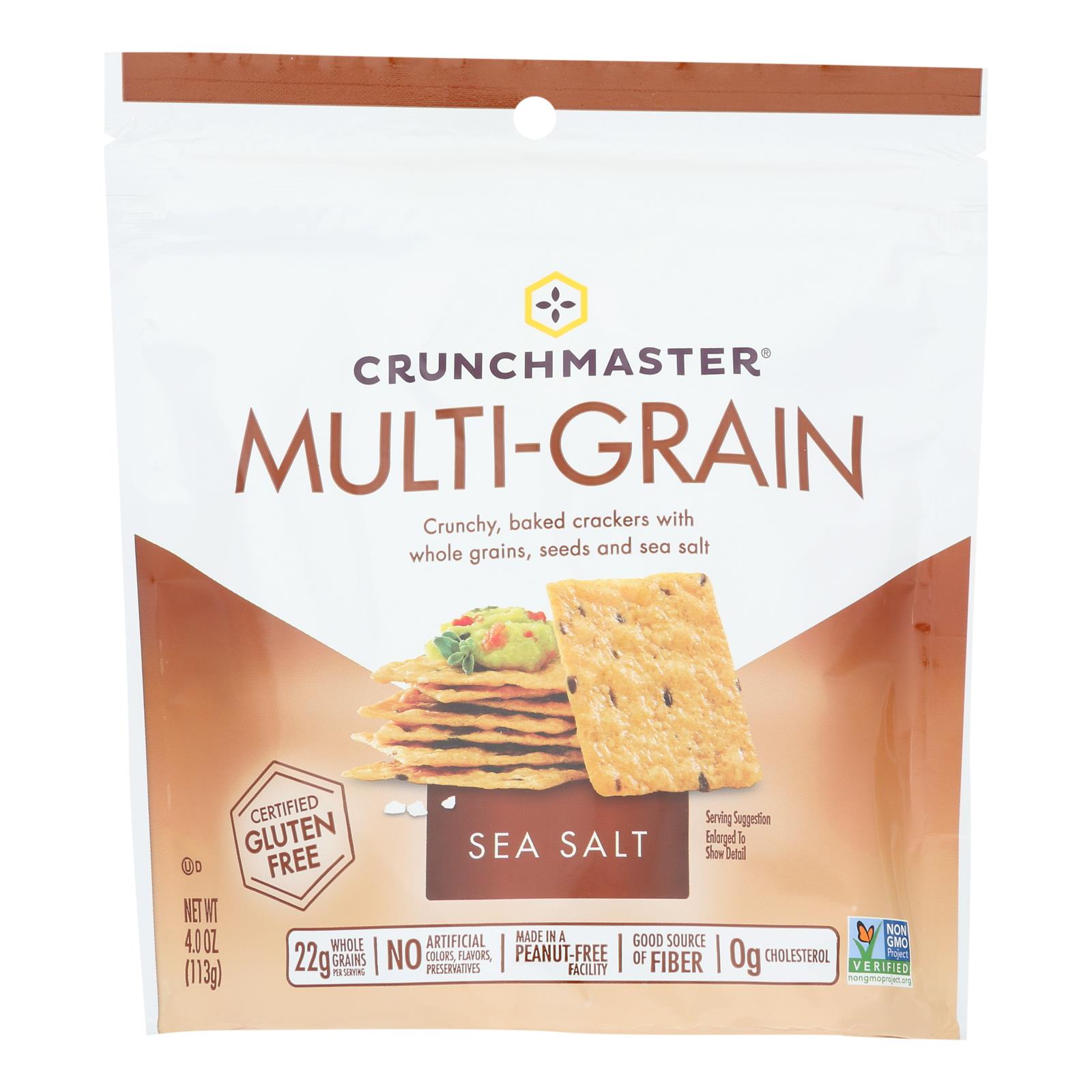 Crunchmaster - Multigrn Cracker Sea Salt - 12개 묶음상품 - 4 OZ