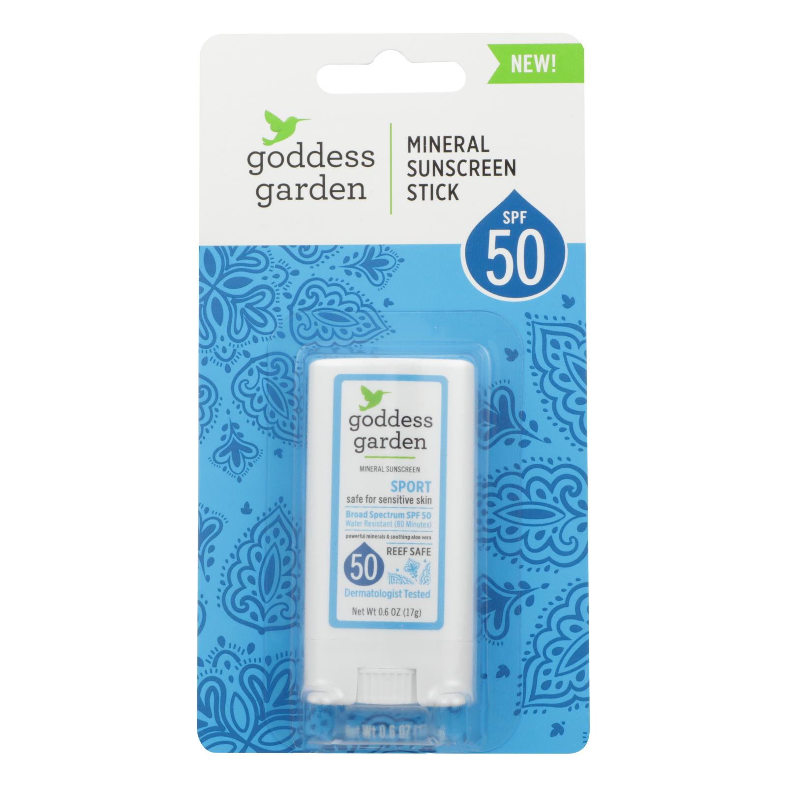 Goddess Garden - Snscrn Sport Spf50 Stick - Case of 6 - .6 OZ