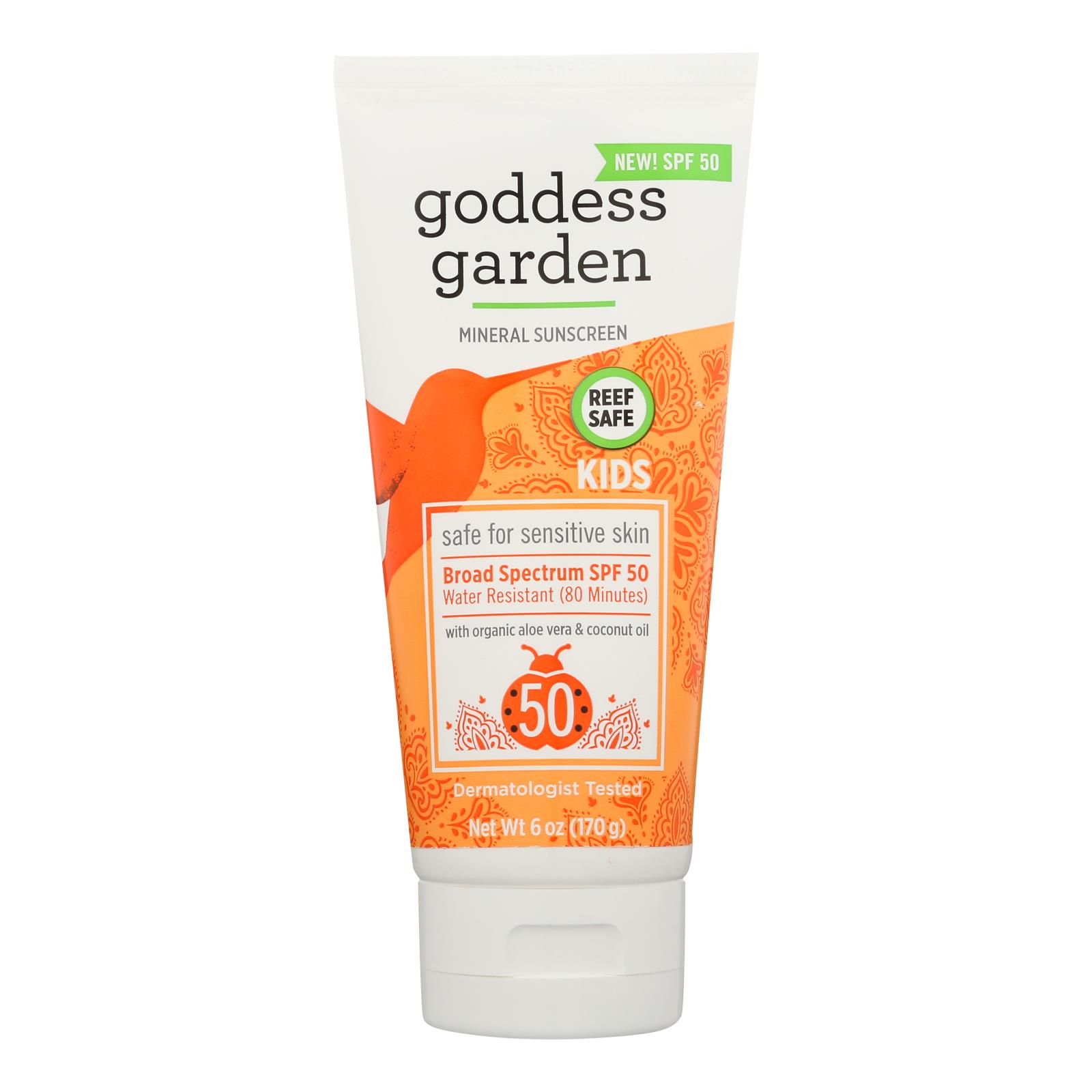 Goddess Garden - Snscrn Kids Spf50 Tube - Case of 4 - 6 OZ