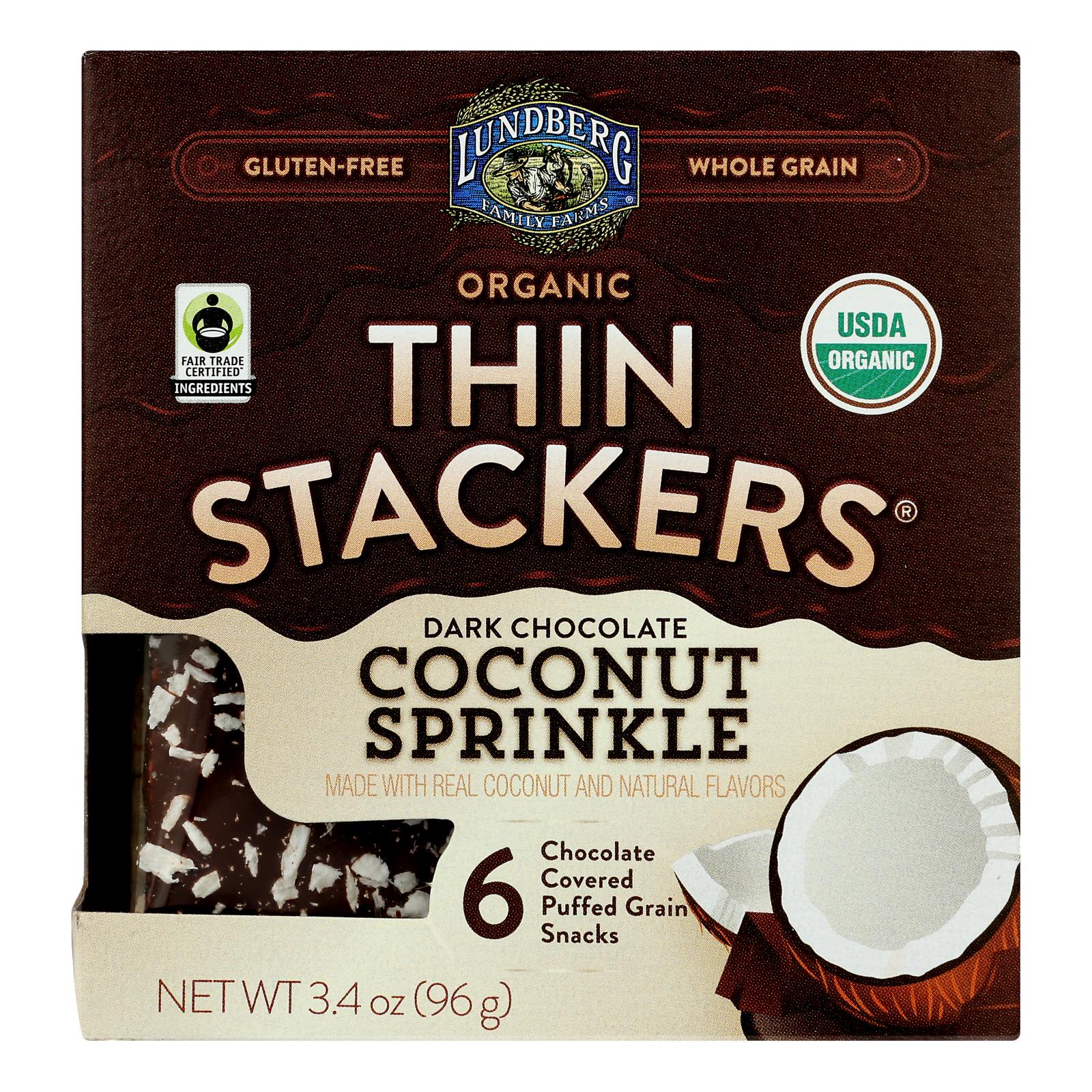 Lundberg Family Farms - Stackers Dark Chocolate Coconut - 6개 묶음상품 - 3.4 OZ