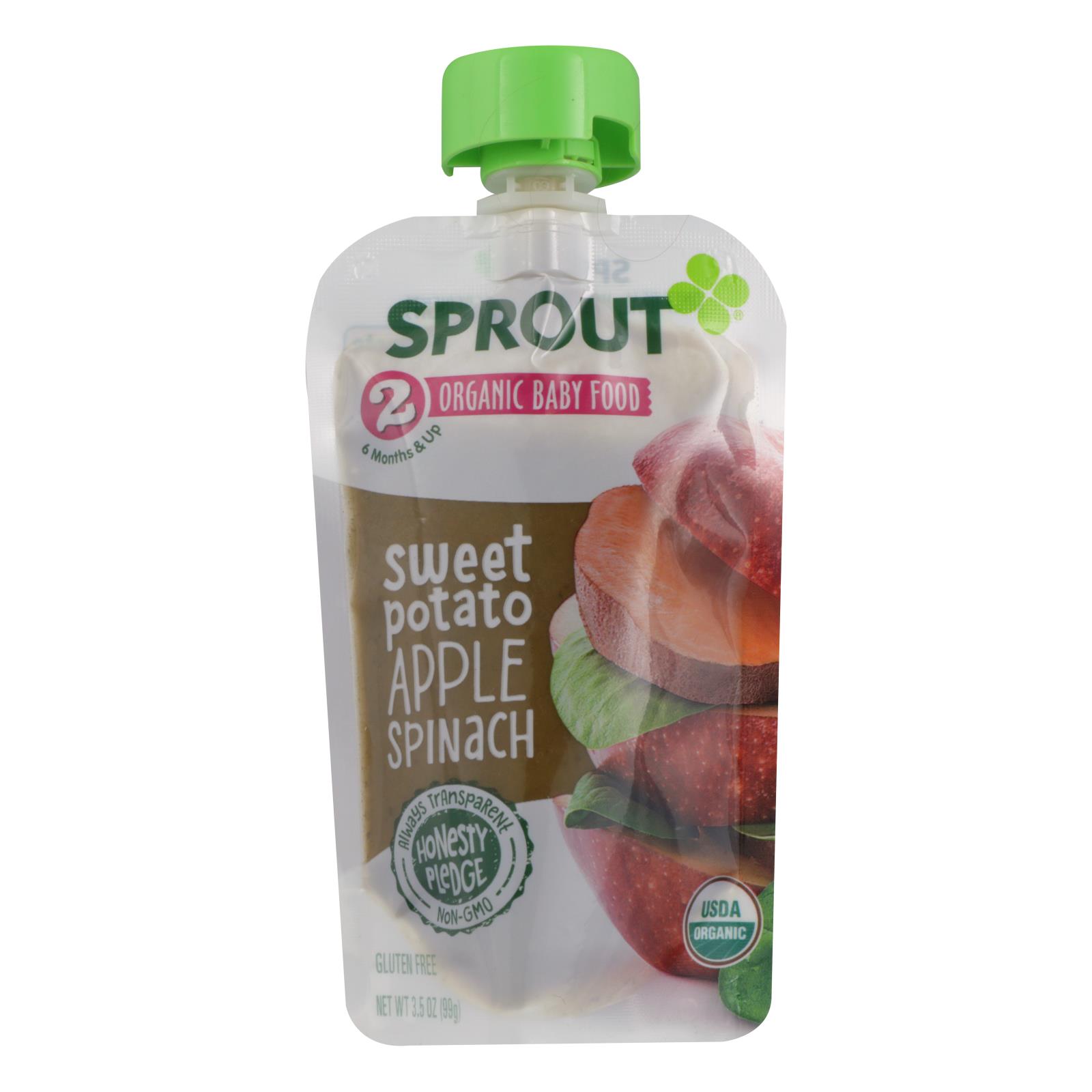Sprout Foods Inc - Pouch Sweet Pot Apple Spn - Case of 12 - 3.5 OZ