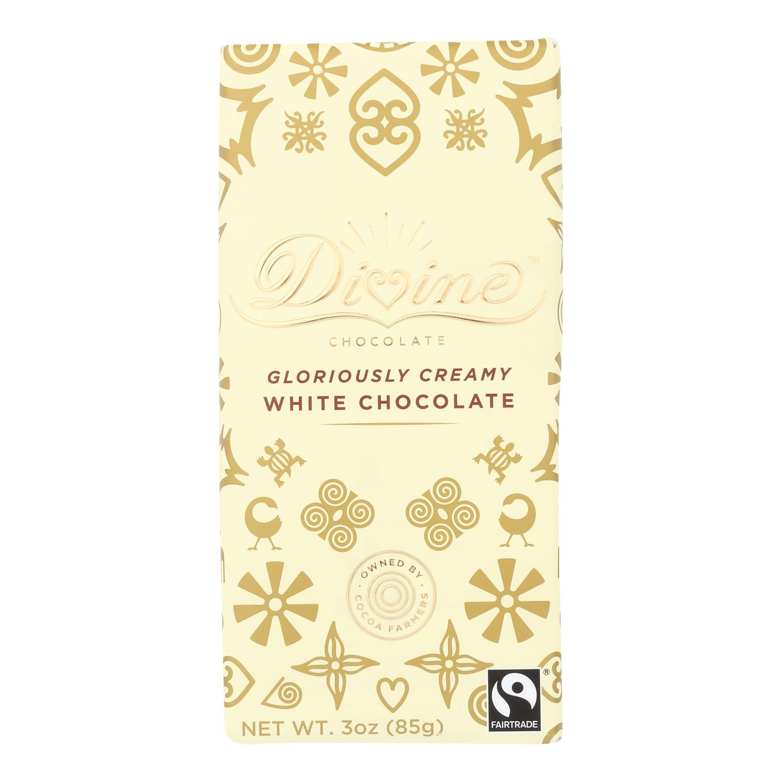 Divine - Bar White Chocolate - 12개 묶음상품 - 3 OZ