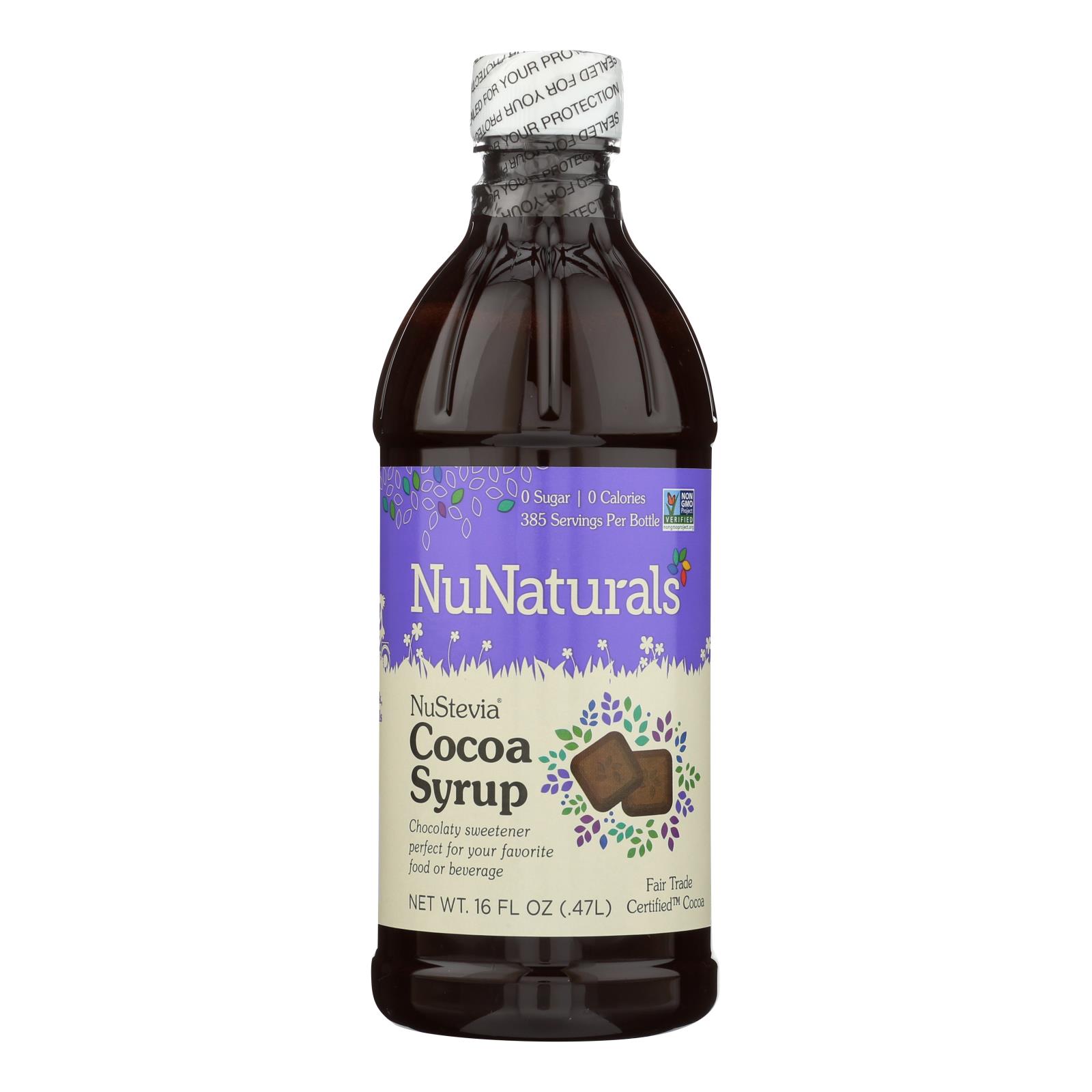 Nunaturals Premium Sweetener, Nustevia Cocoa Syrup - 1 Each - 16 OZ