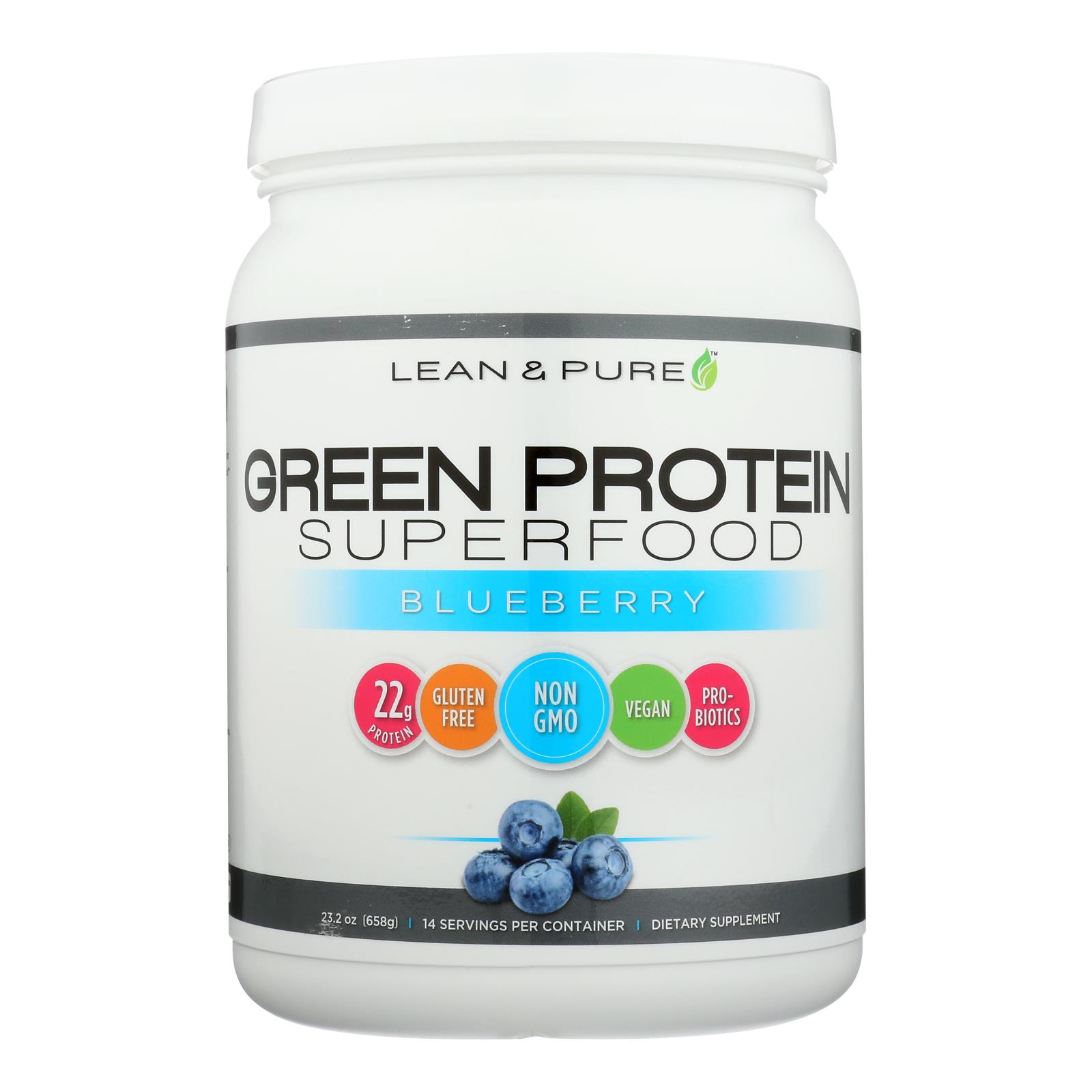 Lean & Pure - Prot Superfood Green Blubry - 1 Each - 23.2 OZ