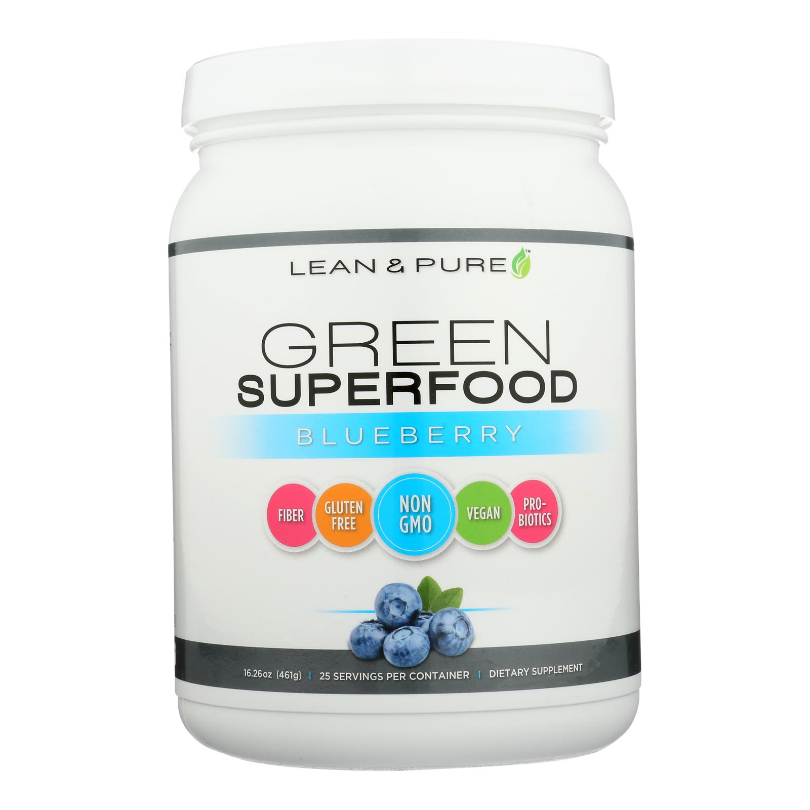 Lean & Pure - Prot Superfood Green Blubry - 1 Each - 16.26 OZ