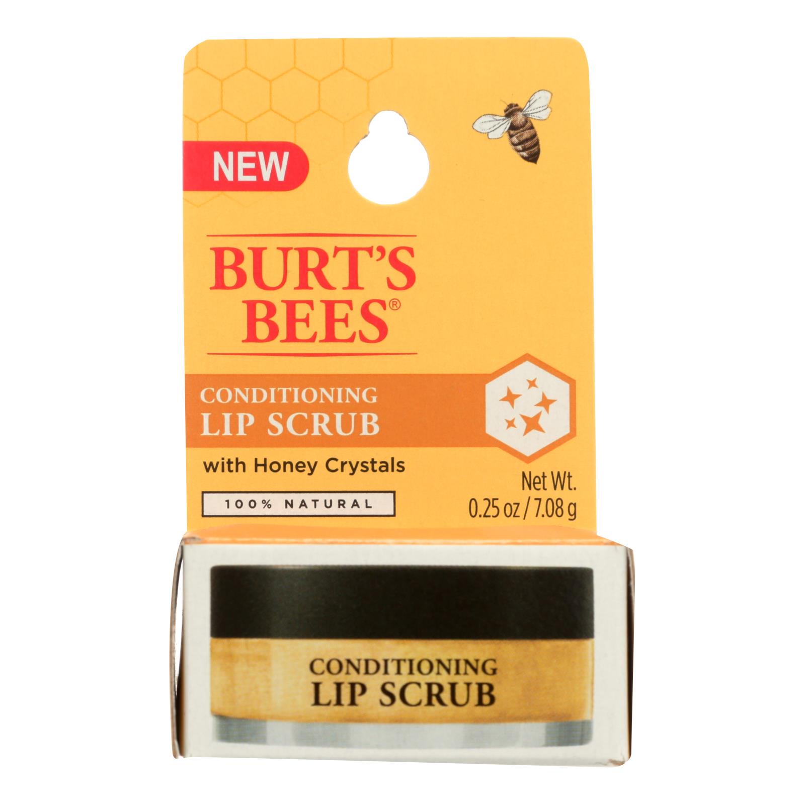 Burt's Bees Conditioning Lip Scrub With Honey - 4개 묶음상품 - .25 OZ