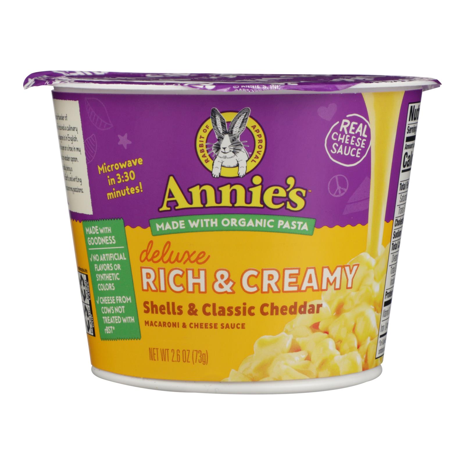 Annie's Homegrown - Mac&ch Dx Shl Chd 1pk - 12개 묶음상품 - 2.6 OZ