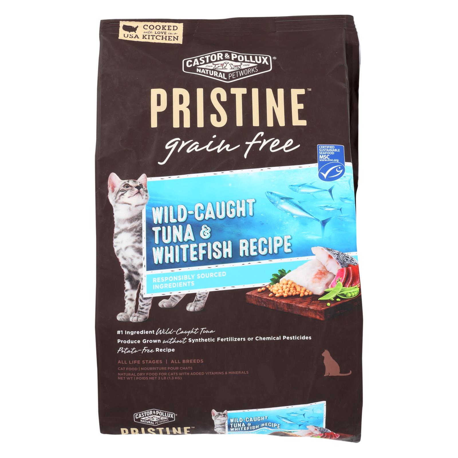 Castor & Pollux - Prstn Cat Tuna/whtfish Gr - Case of 5 - 3 LB