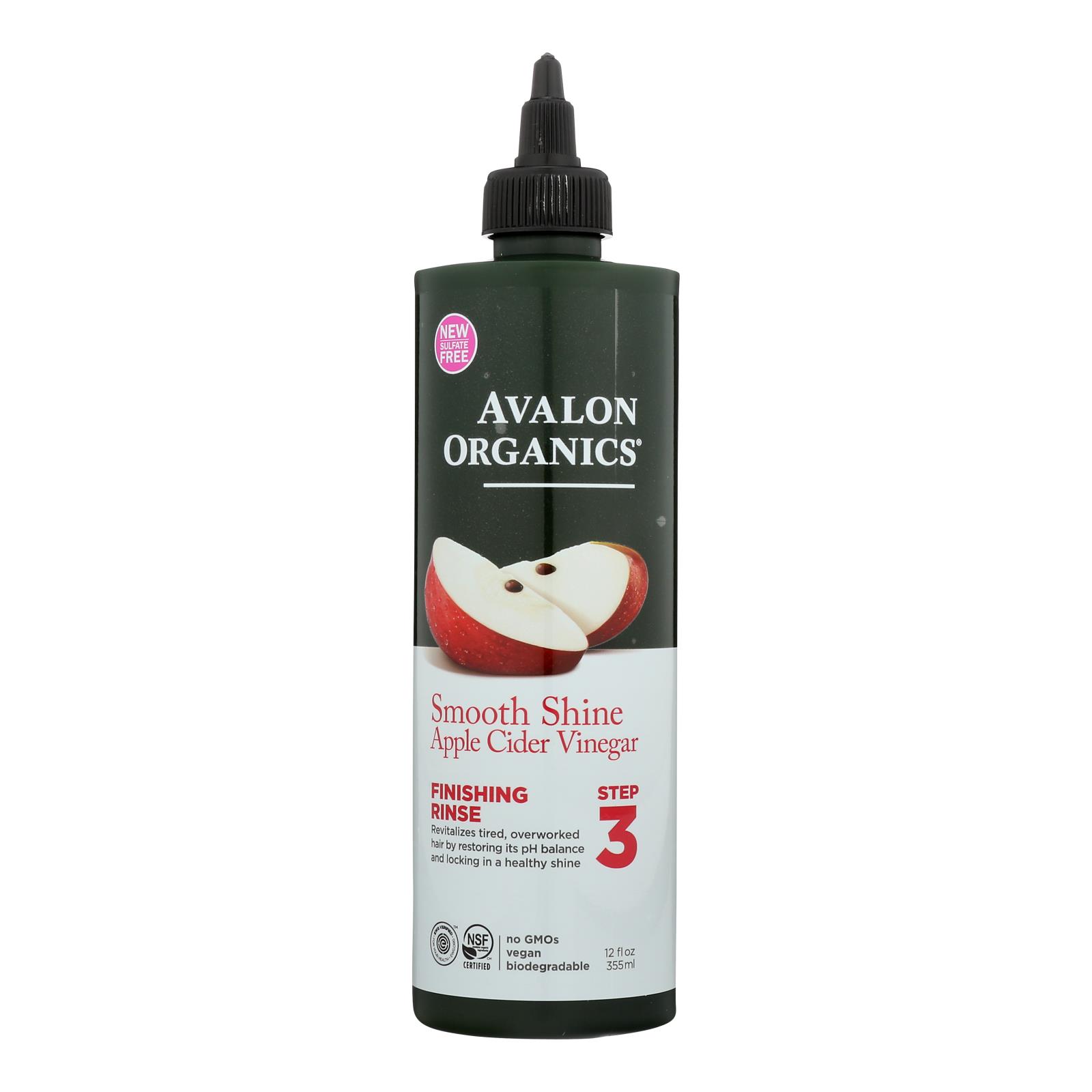 Avalon Organic - Smooth Shine Apple Cdr Vinegar - 1 Each - 12 OZ