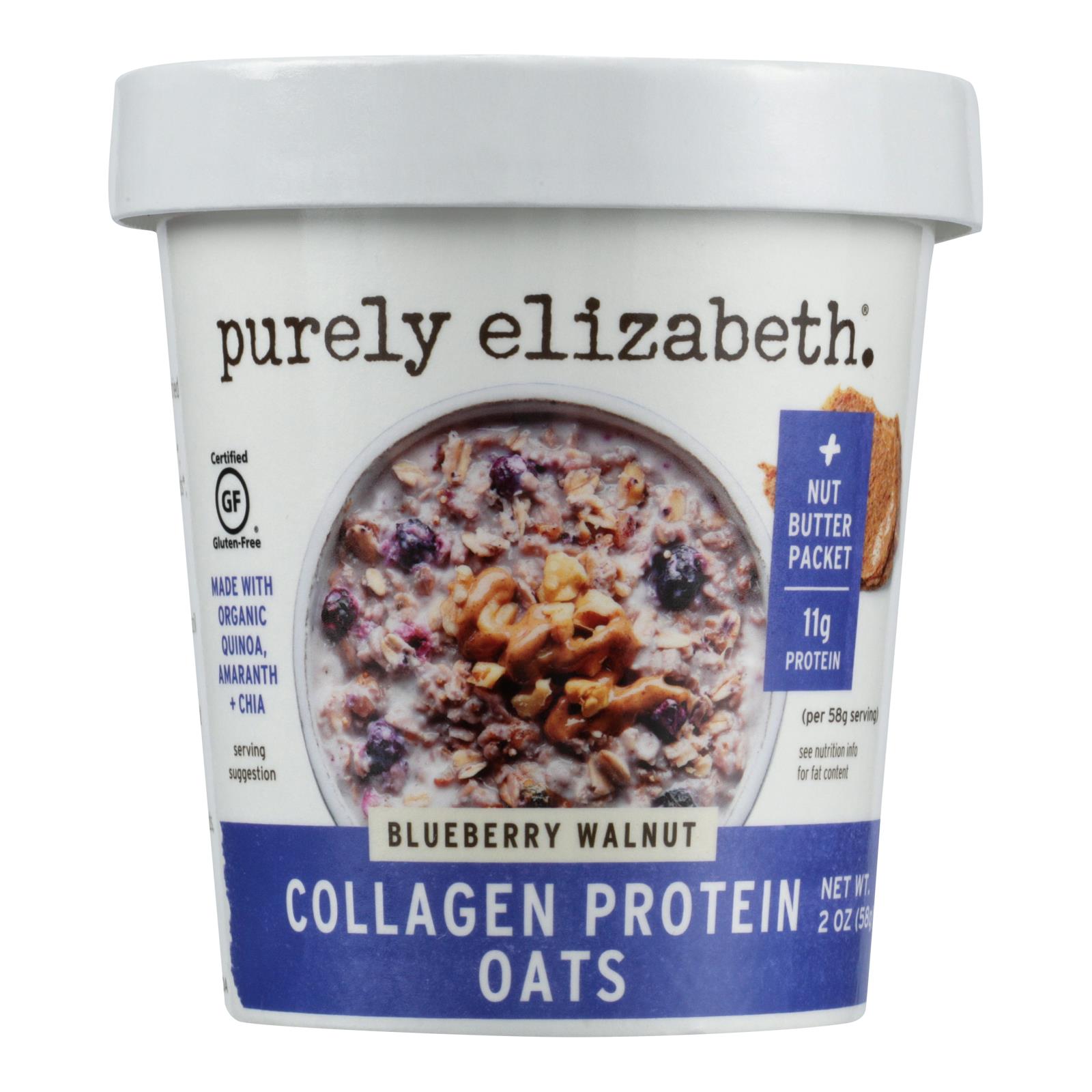 Purely Elizabeth - Oat Cup Protn Blubry Wlnt - 12개 묶음상품 - 2 OZ