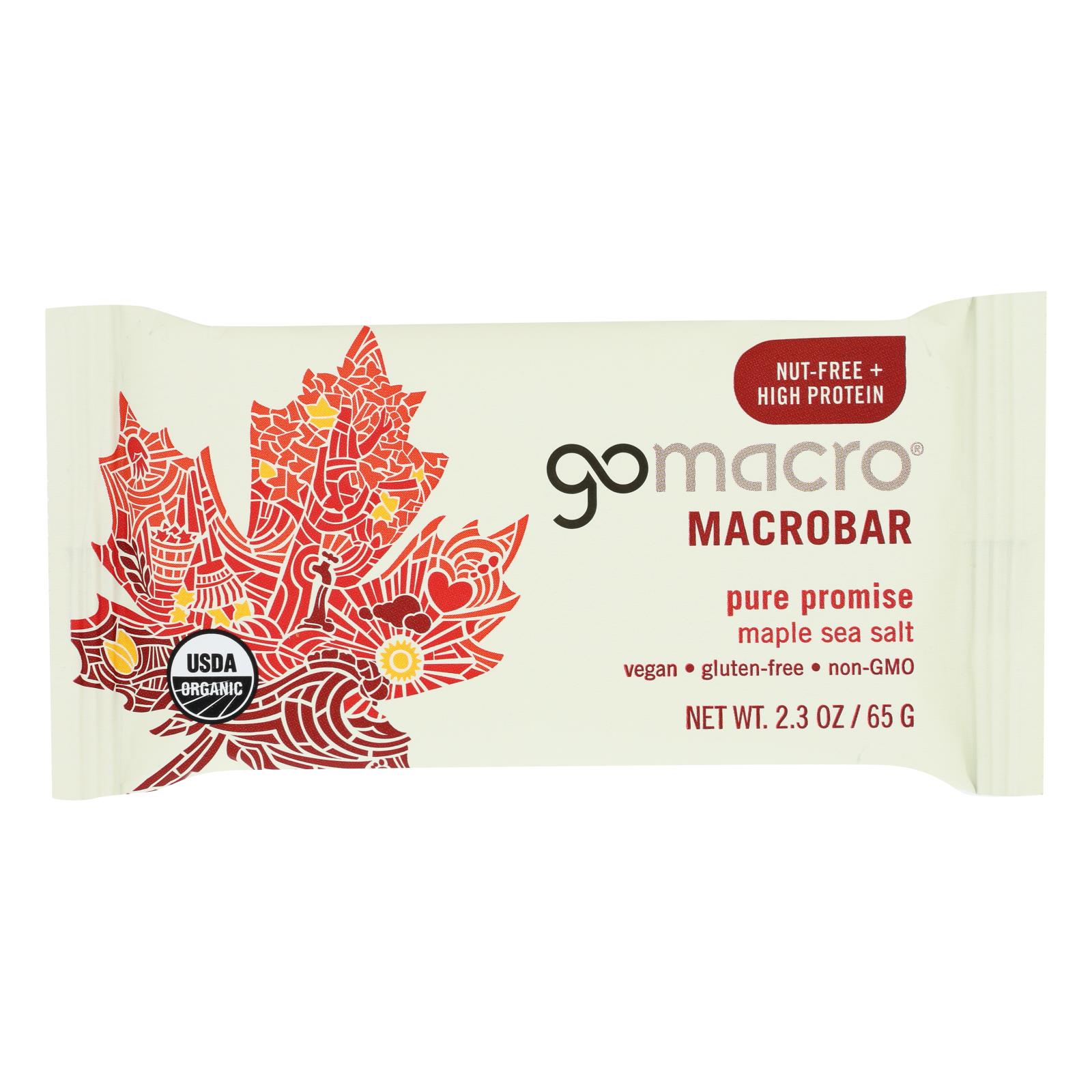 Gomacro - Bars Maple Sea Salt - 12개 묶음상품 - 2.3 OZ