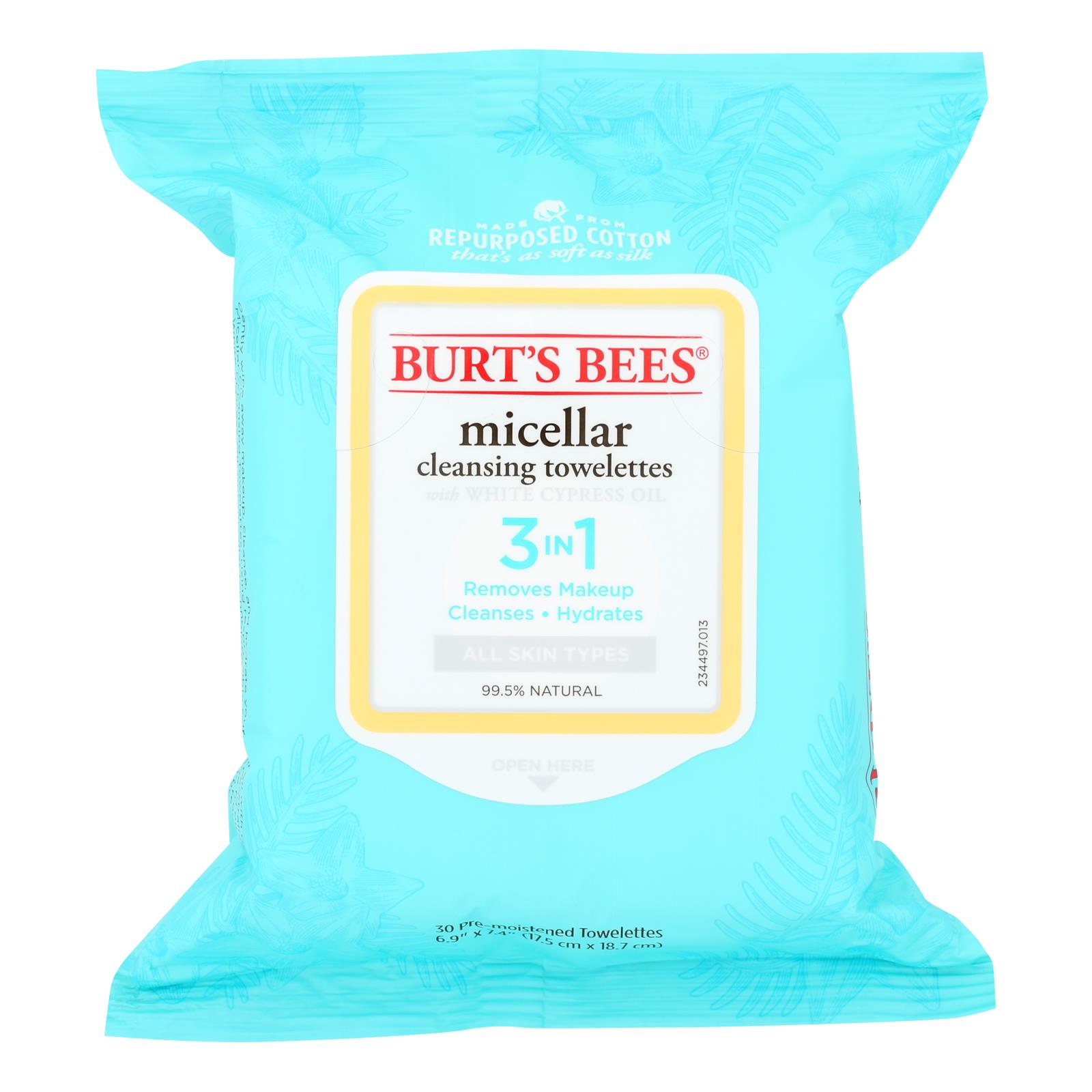 Burt's Bees Micellar Cleansing Towelettes - 3개 묶음상품 - 30 CT