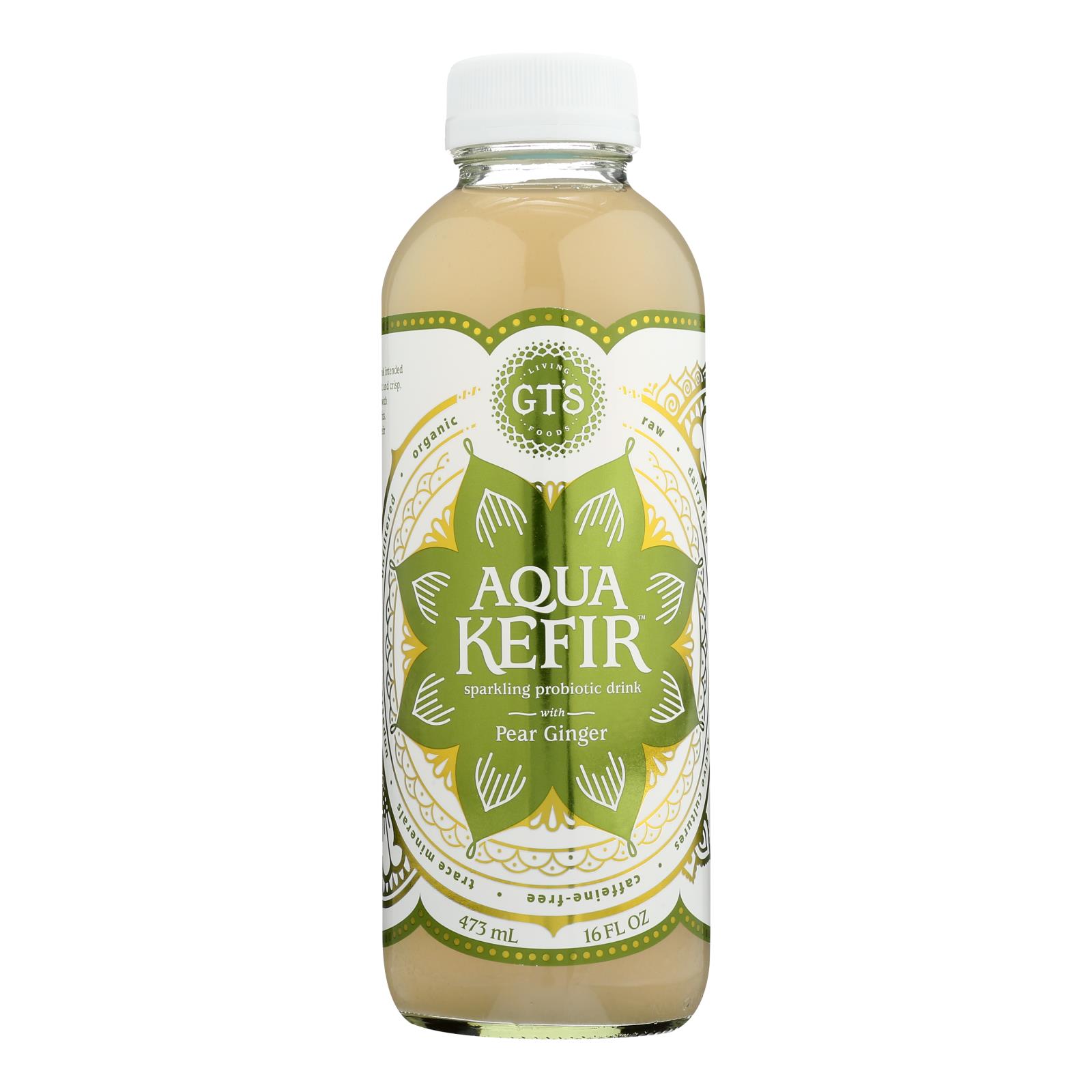 Gts Kombucha - Aqua Kefir Pear Ginger - 12개 묶음상품 - 16 FZ