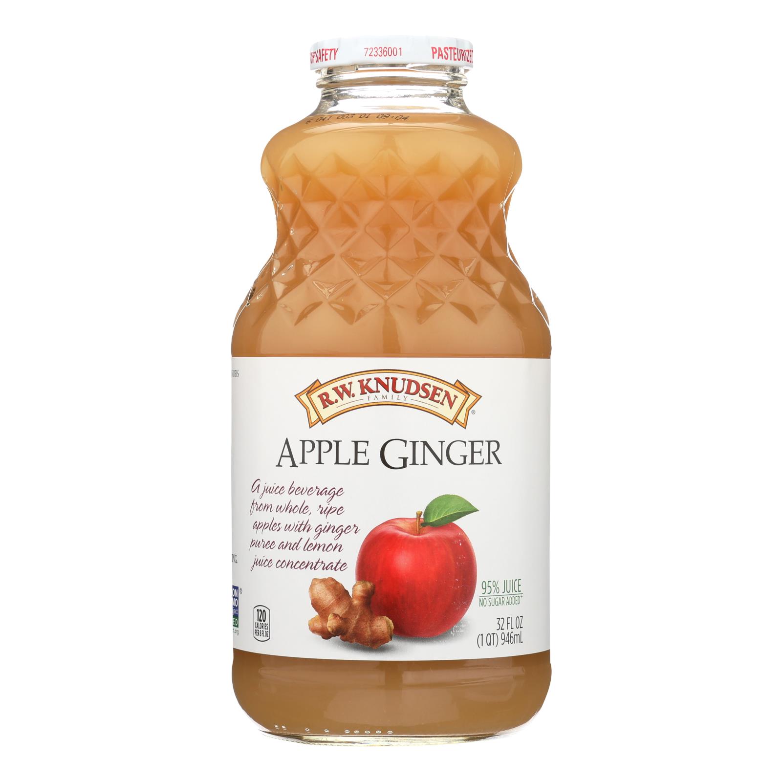 R.W. Knudsen Juice, Apple Ginger - Case of 6 - 32 FZ