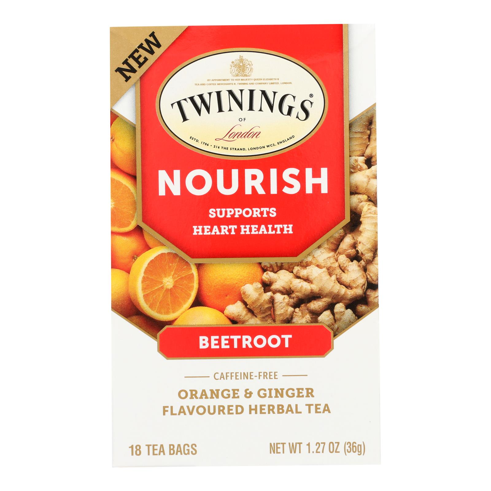 Twinings Tea - Tea Wellness Nourish - Case of 6 - 18 BAG