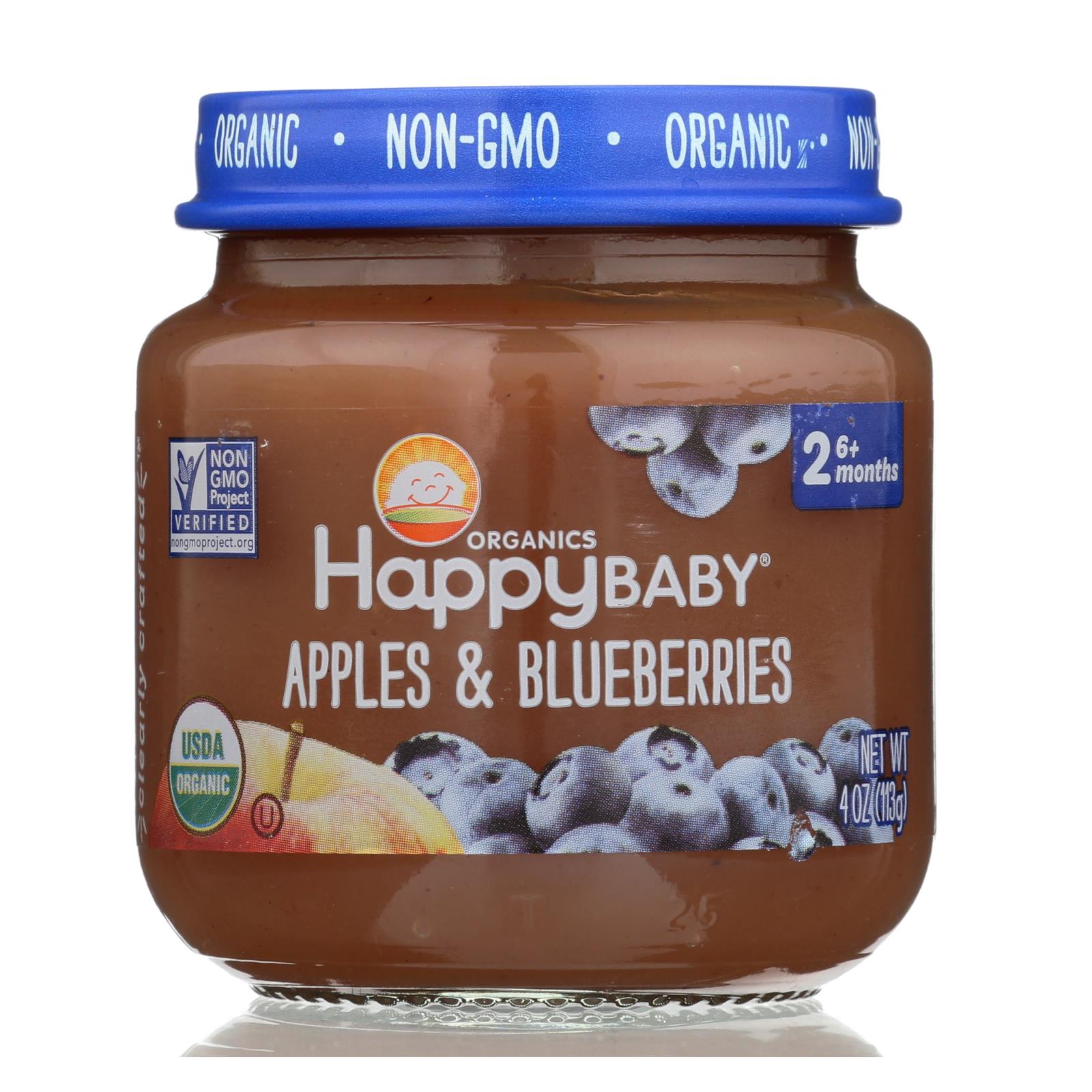 Happy Baby - Cc Apls Blubry Stg2 - 6개 묶음상품 - 4 OZ