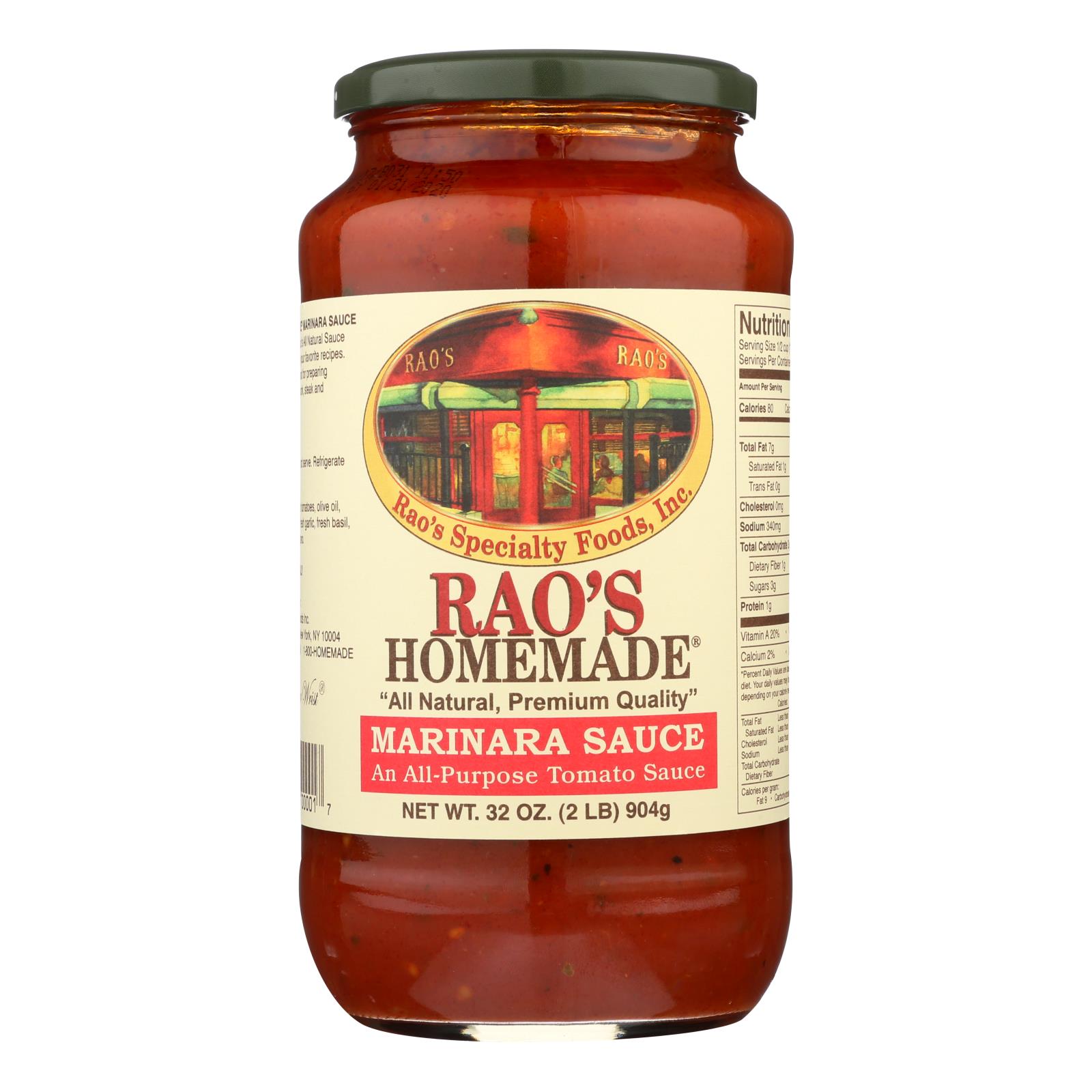 Rao's Homemade Marinara Sauce - 6개 묶음상품 - 32 OZ